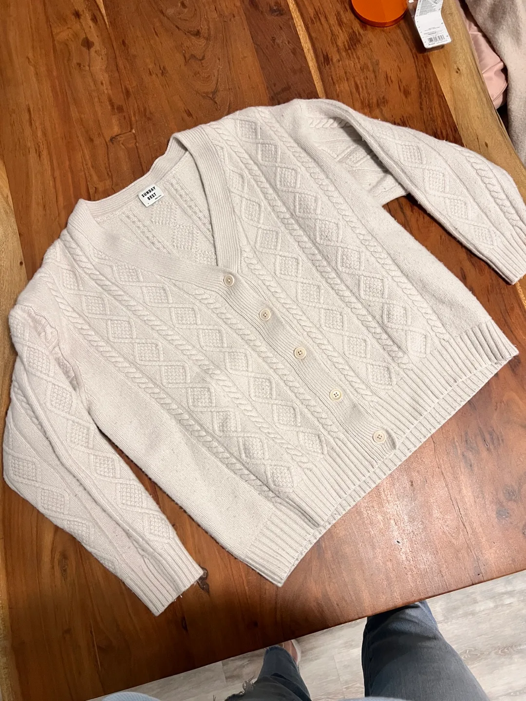 Aritzia Cable Knit Cardigan - Size M thumbnail