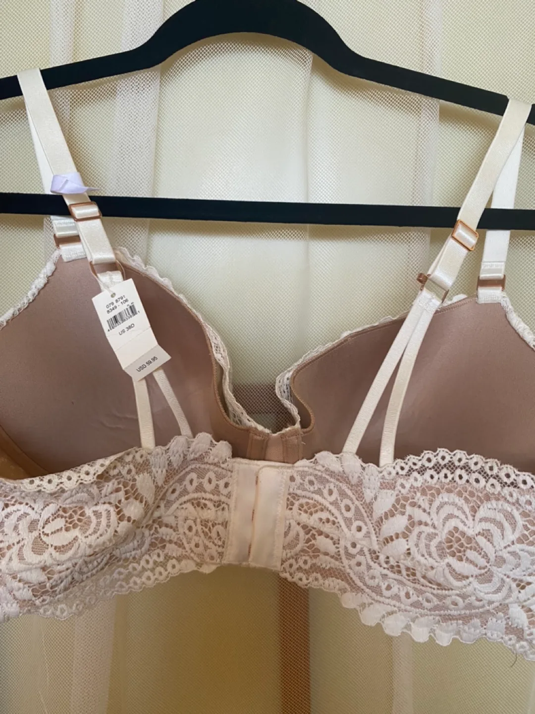 Aerie Balconette Lace Bra - Size 38D -  Cream image indicator(2)