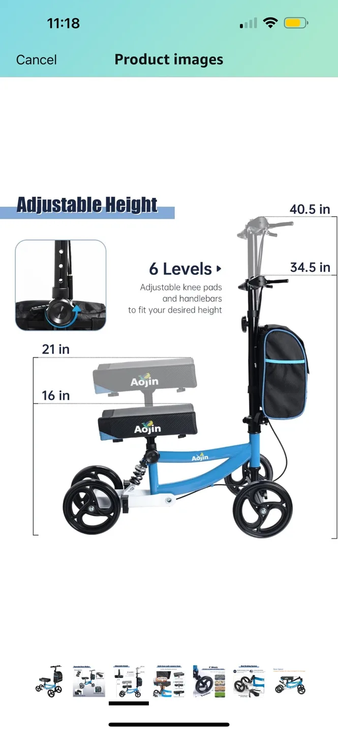 Steerable Knee Walker image indicator(6)