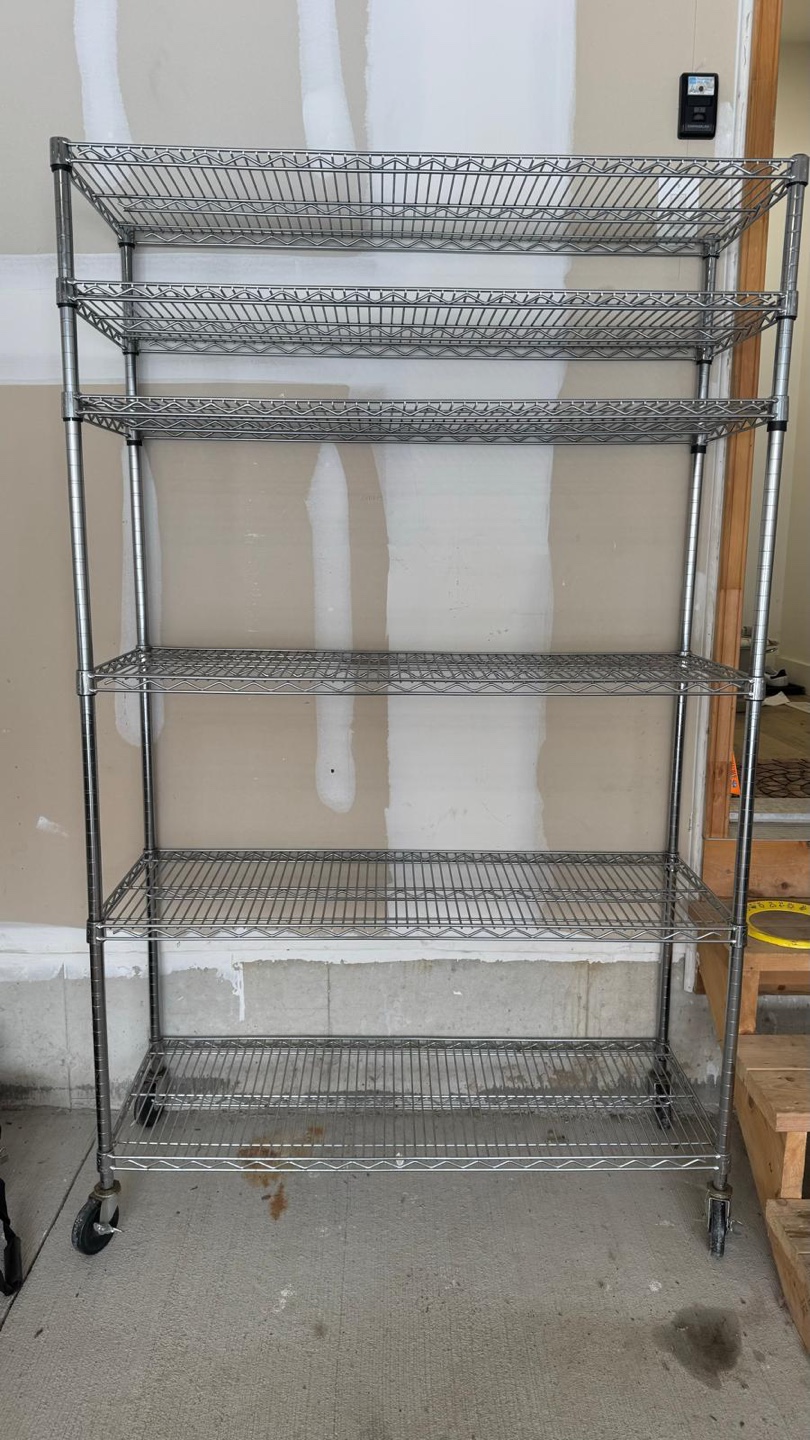 Metal Shelving Unit with Wheels