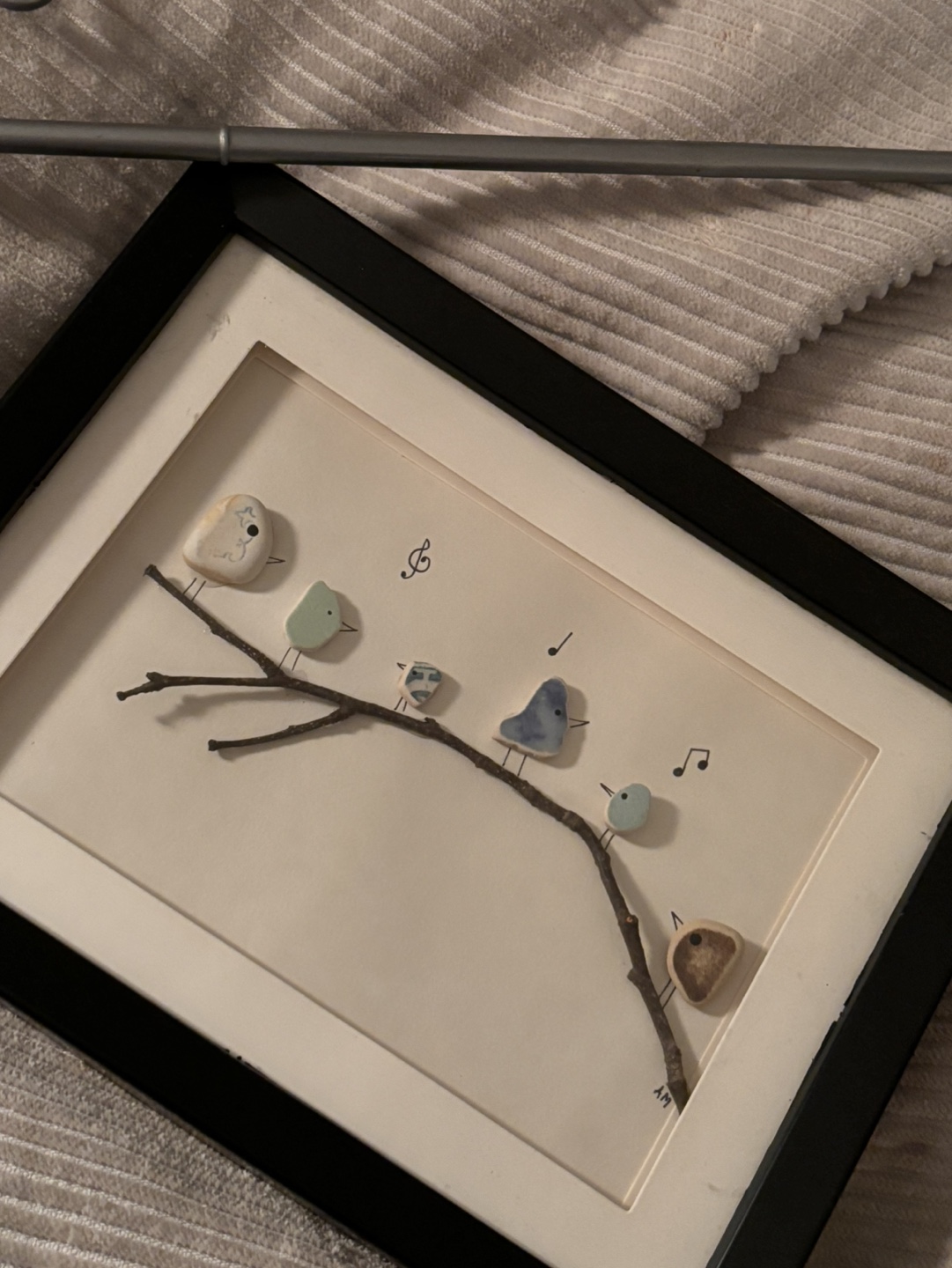 Framed Pebble Bird Artwork - photo 2