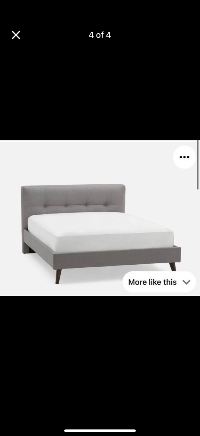 Double-size Upholstered Bed Frame