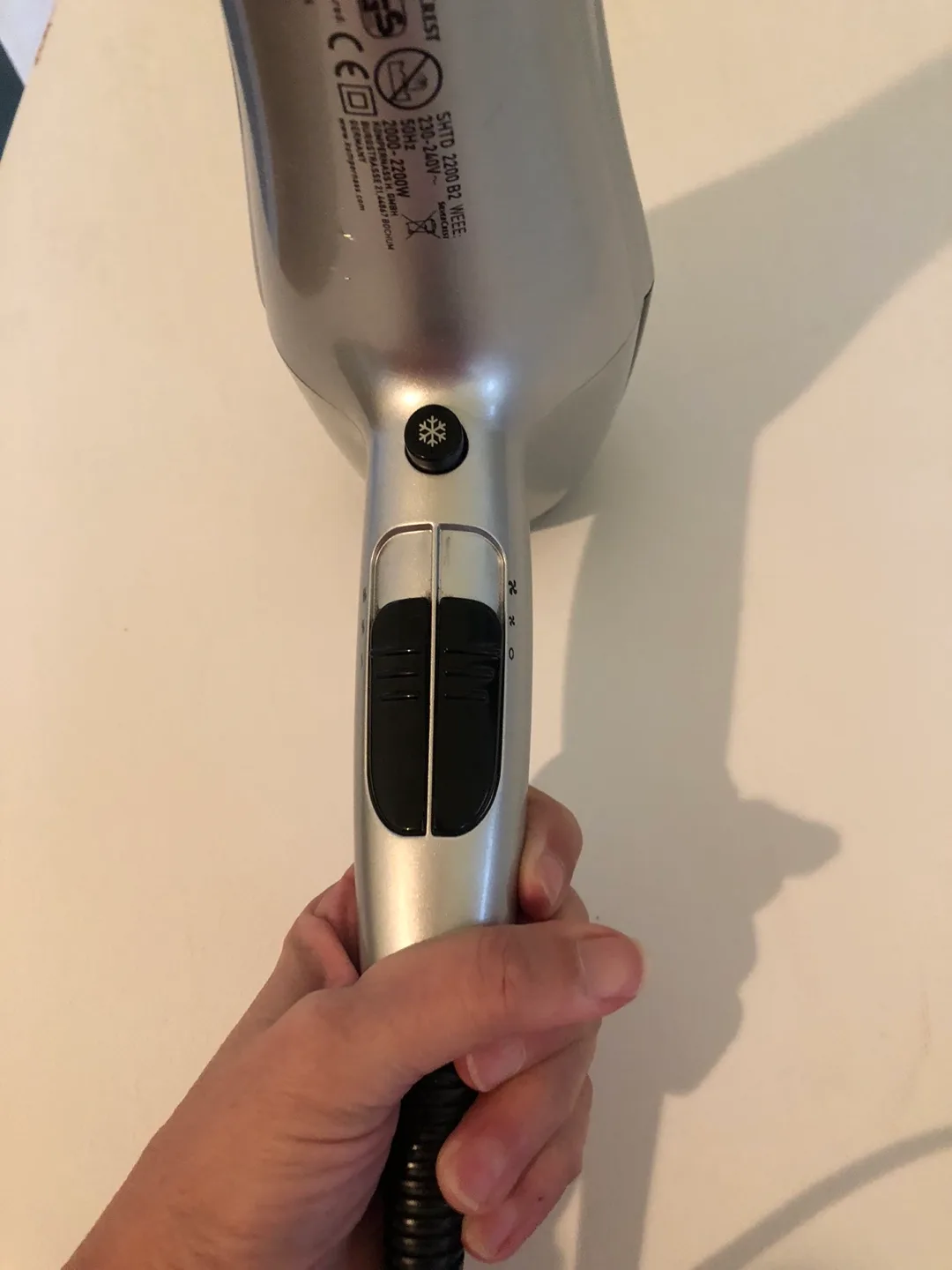 Silvercrest SHD 2200 B2 Hair Dryer - European plug image indicator(2)