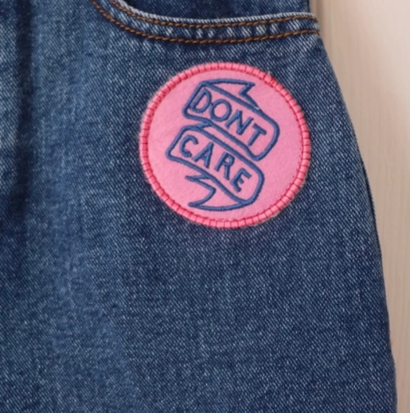 Forever 21 Denim Mini Skirt with Patches image indicator(5)