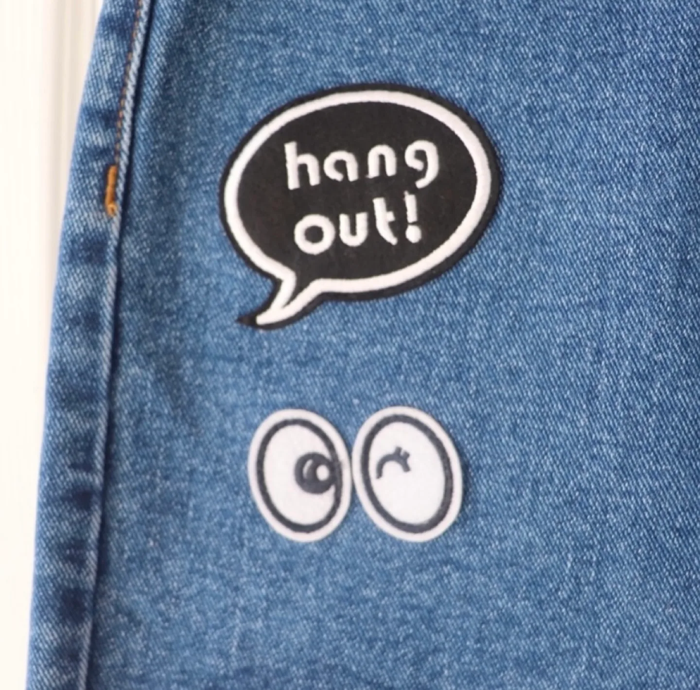 Forever 21 Denim Mini Skirt with Patches image indicator(4)