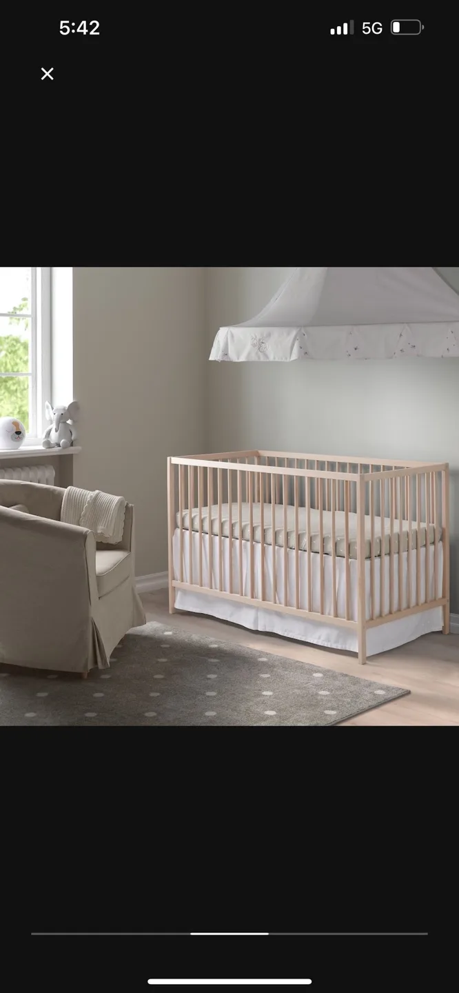 IKEA Sniglar Crib - Excellent Condition image indicator(5)