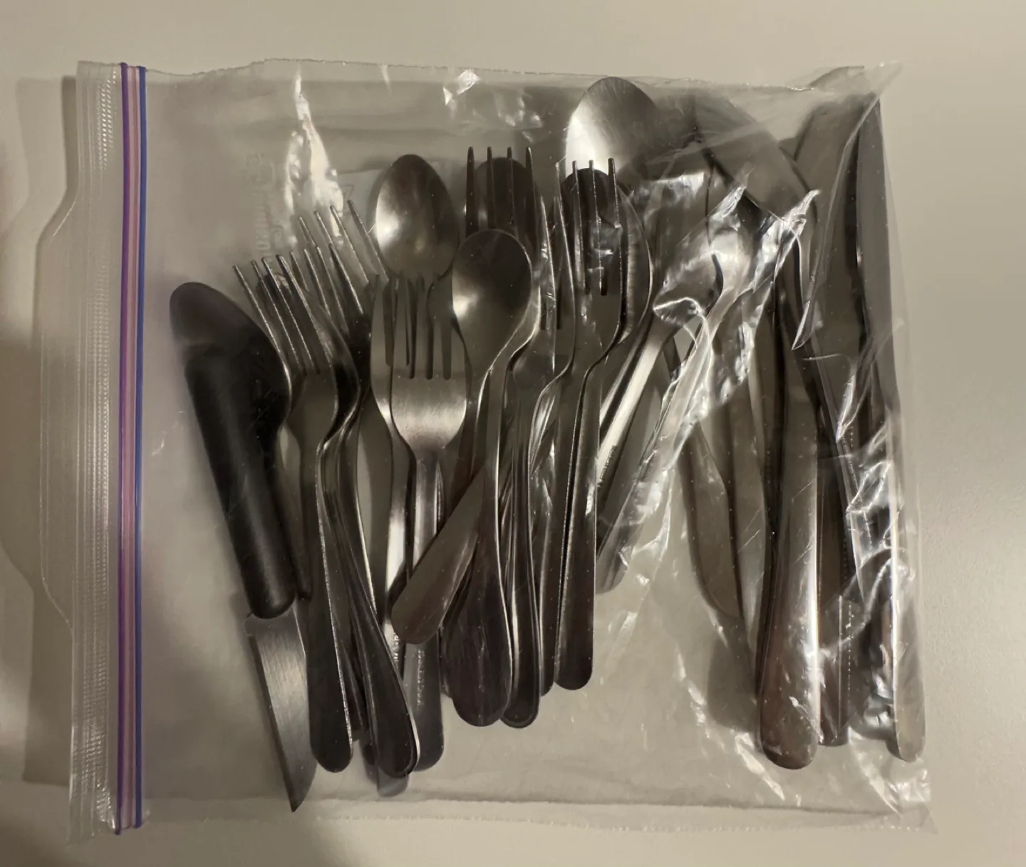 Set of Cutleries + Bamboo Cutlery Organizer with Clear Tray thumbnail