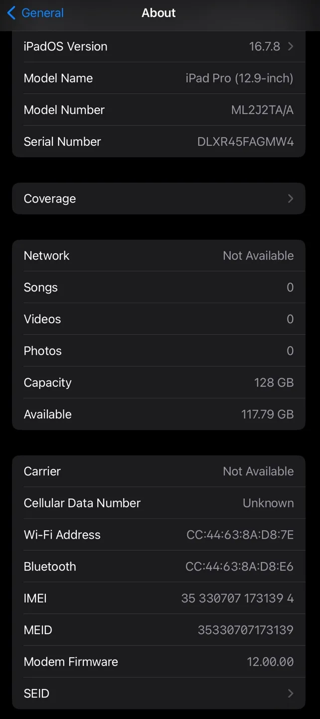 iPad Pro 12.9 Inch WiFi + Cellular (A1652 2016 Model) image indicator(3)