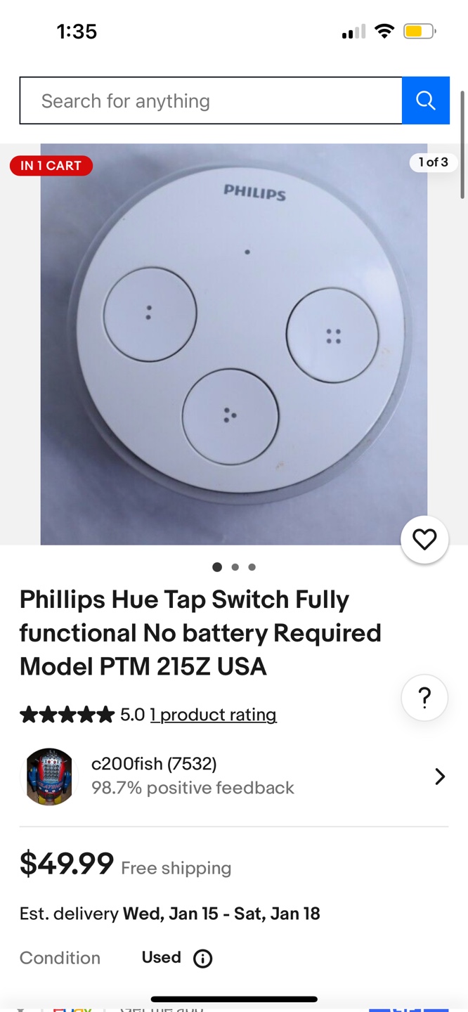 3 Philips Hue Tap Switches - photo 3