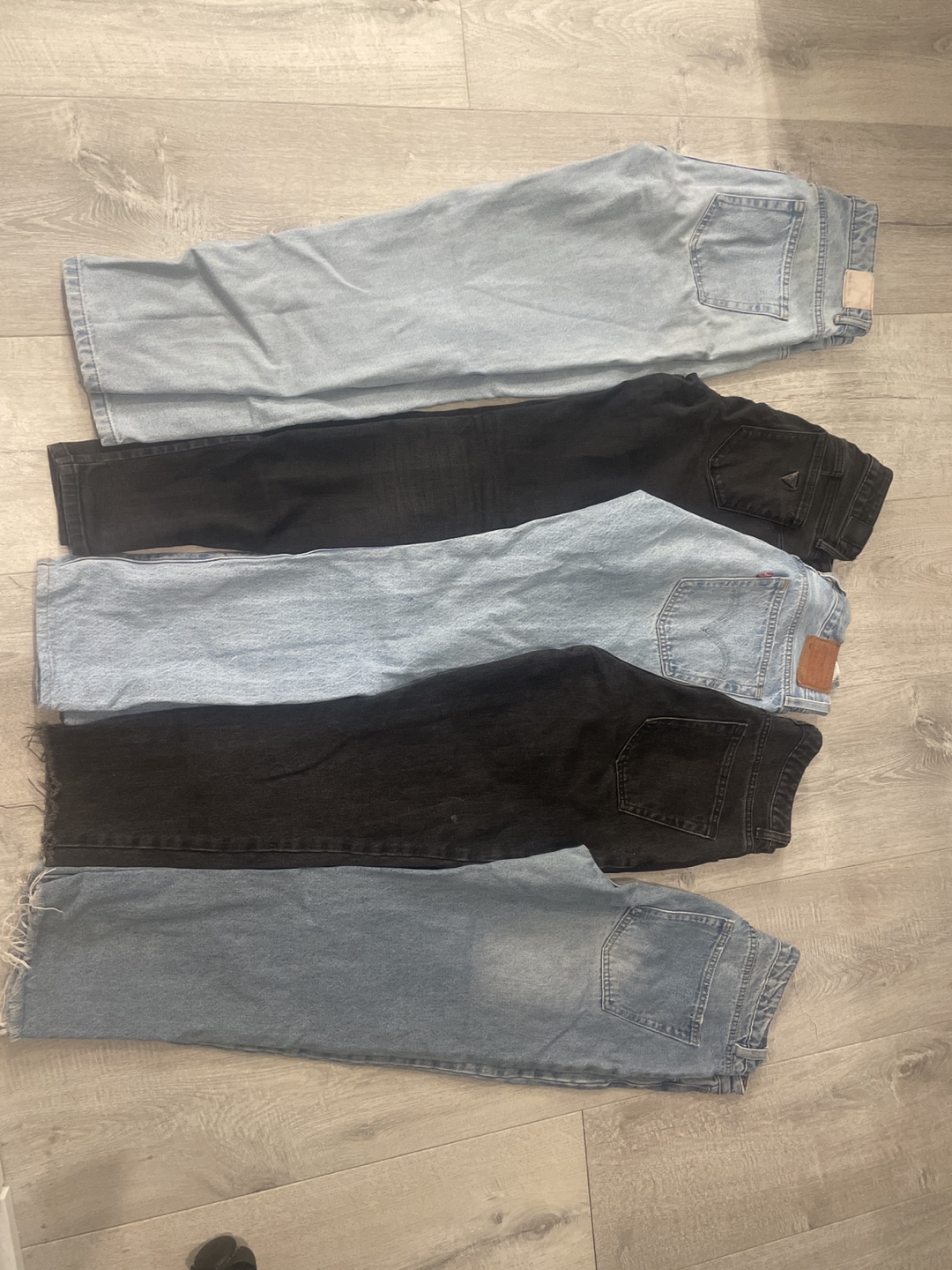 Bundle of 5 Jeans - Various Washes & Brands
