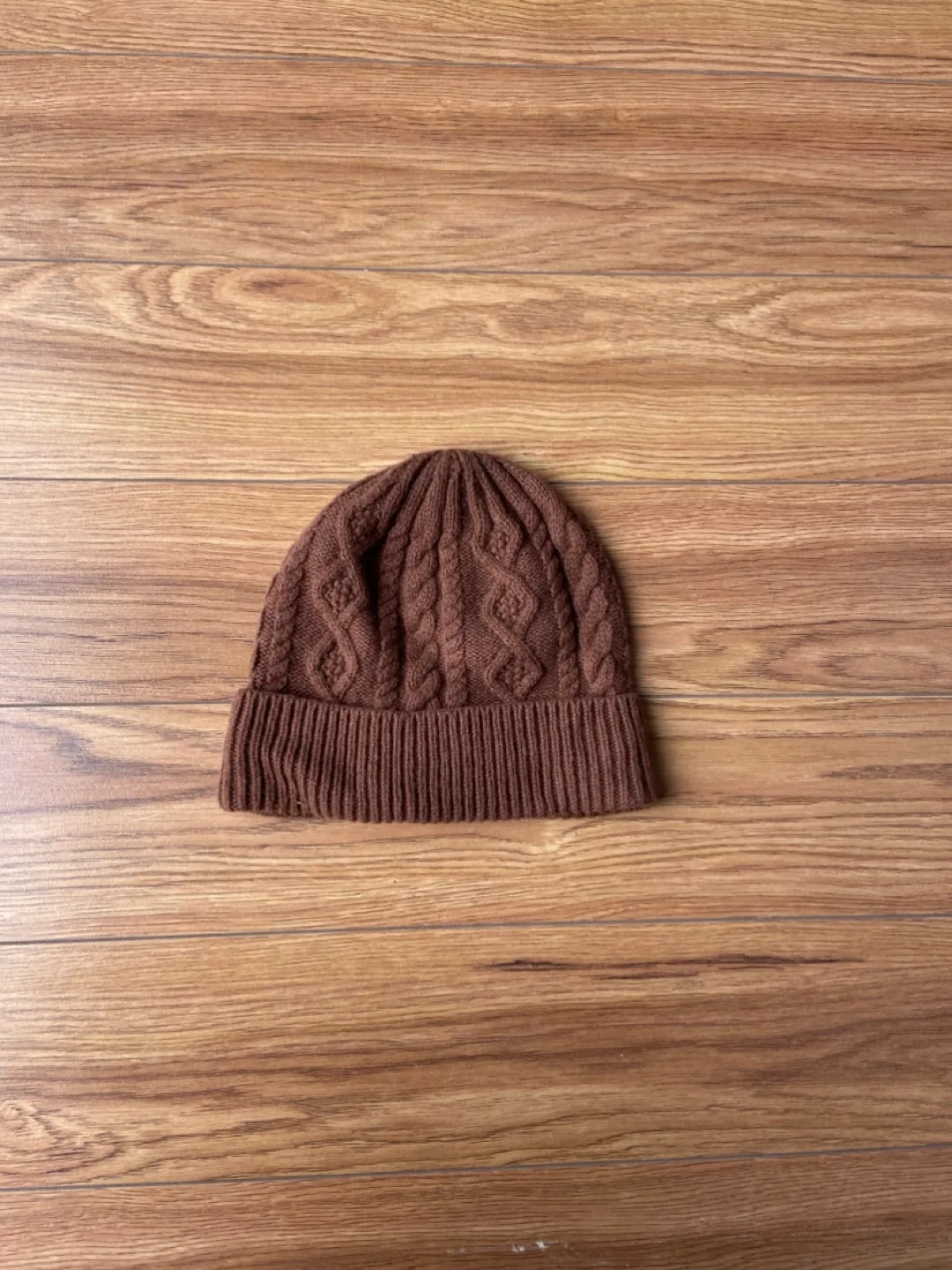 Wilfred Brown Cable Knit Beanie image indicator(3)