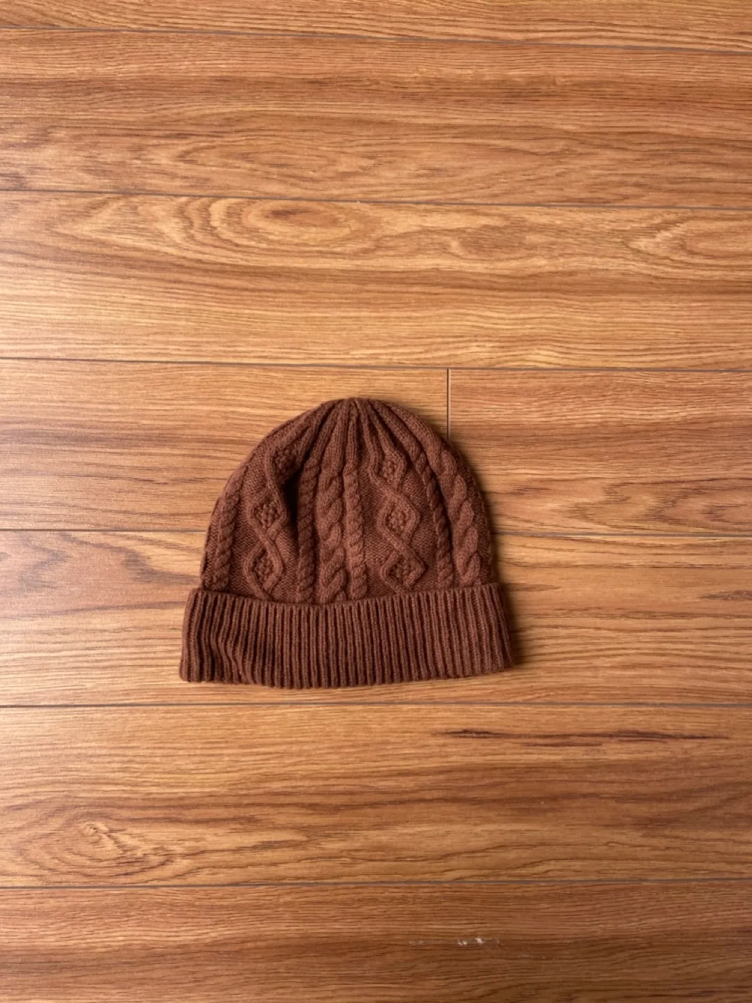 Wilfred Brown Cable Knit Beanie image indicator(2)