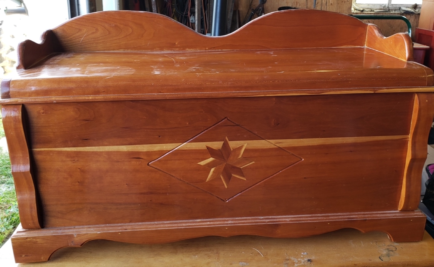 Vintage Wooden Toy Chest