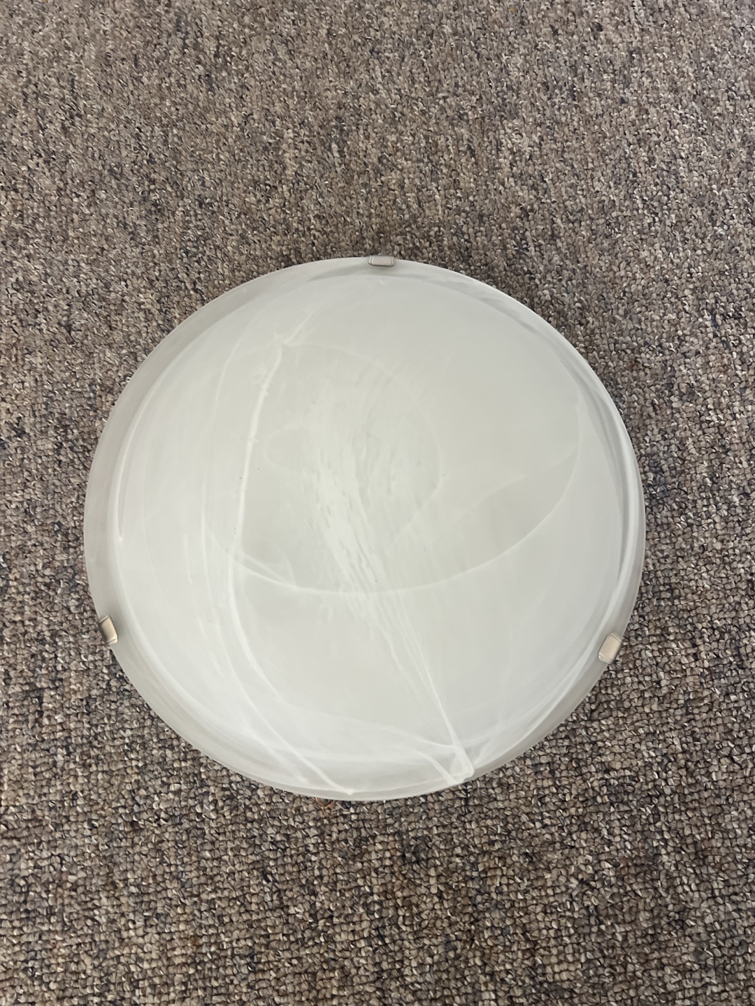 White Glass Flush Mount Ceiling Light Fixture - photo 2