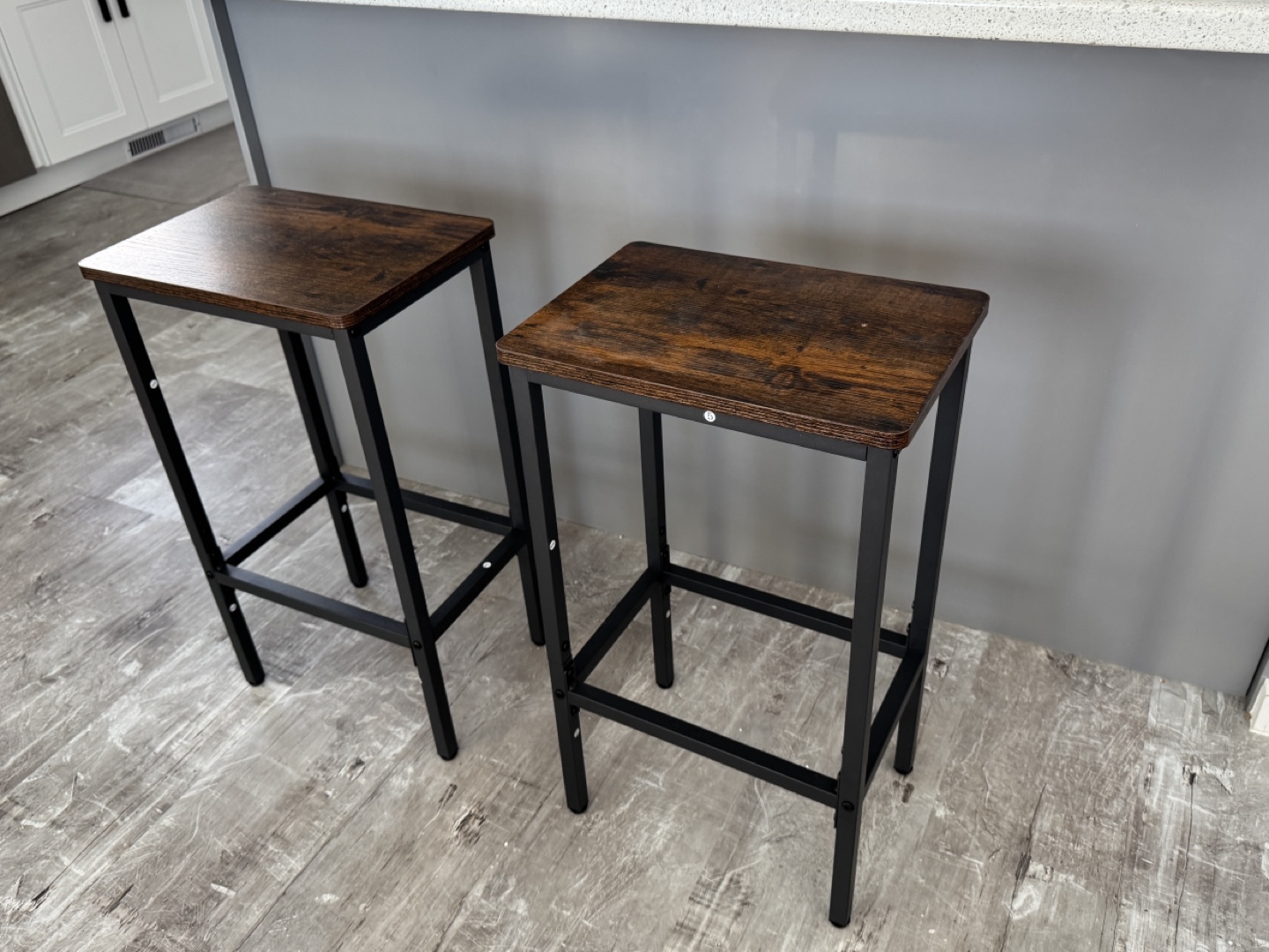 Pair of Industrial Style Bar Stools - photo 2