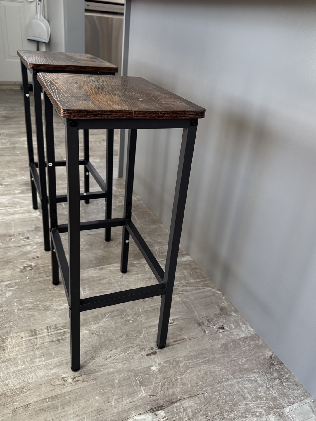 Pair of Industrial Style Bar Stools