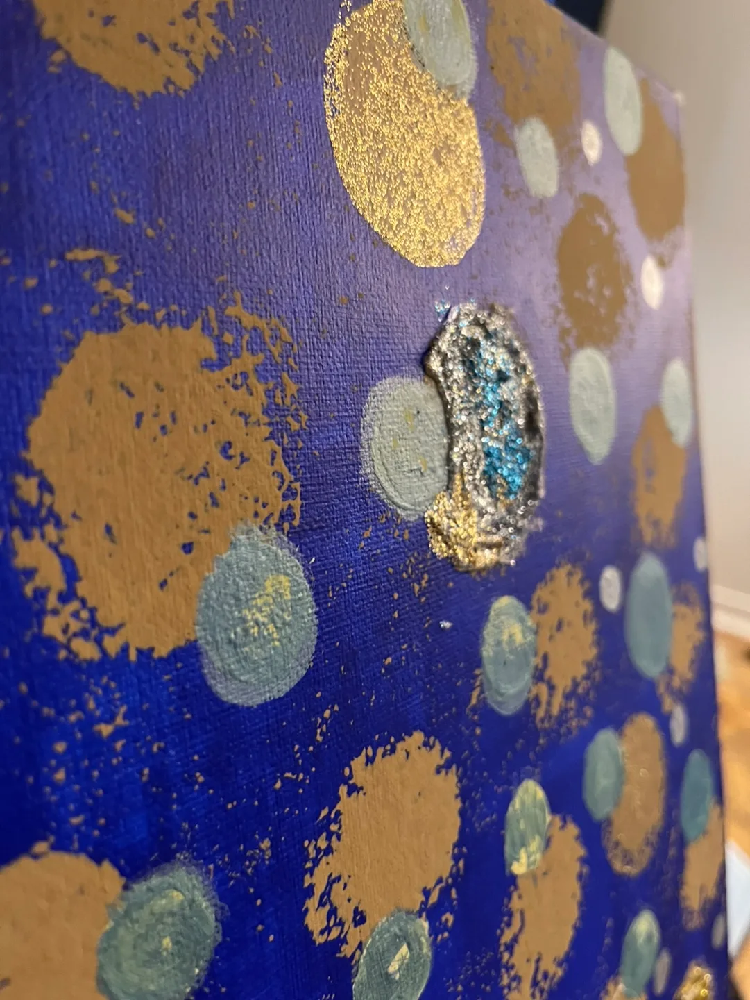 Abstract Textured Dotted Canvas Piece image indicator(6)