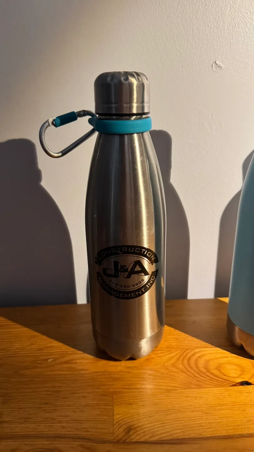 Silver water bottle thumbnail