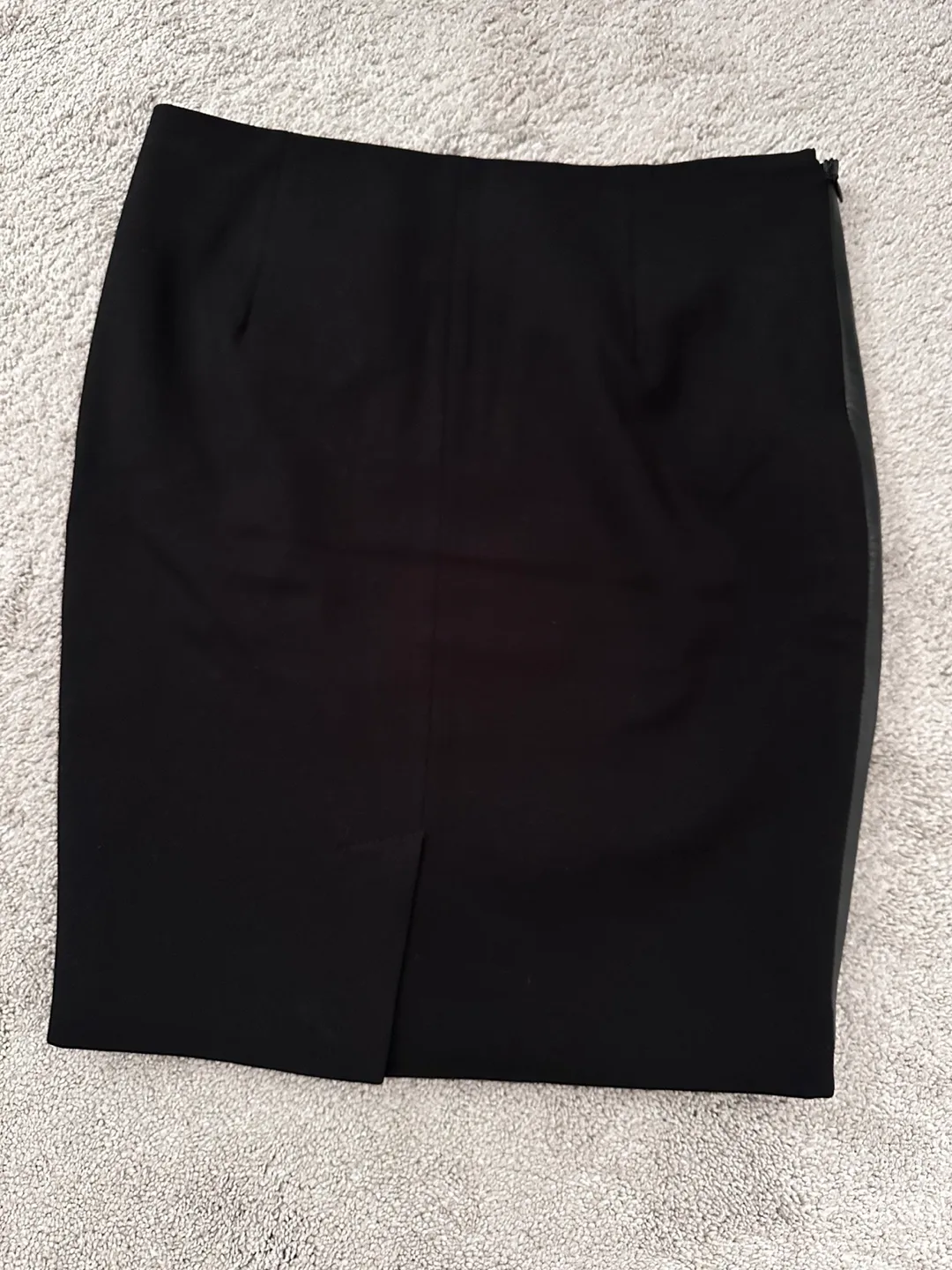 ONLY Black Genuine Leather Pencil mini Skirt image indicator(3)