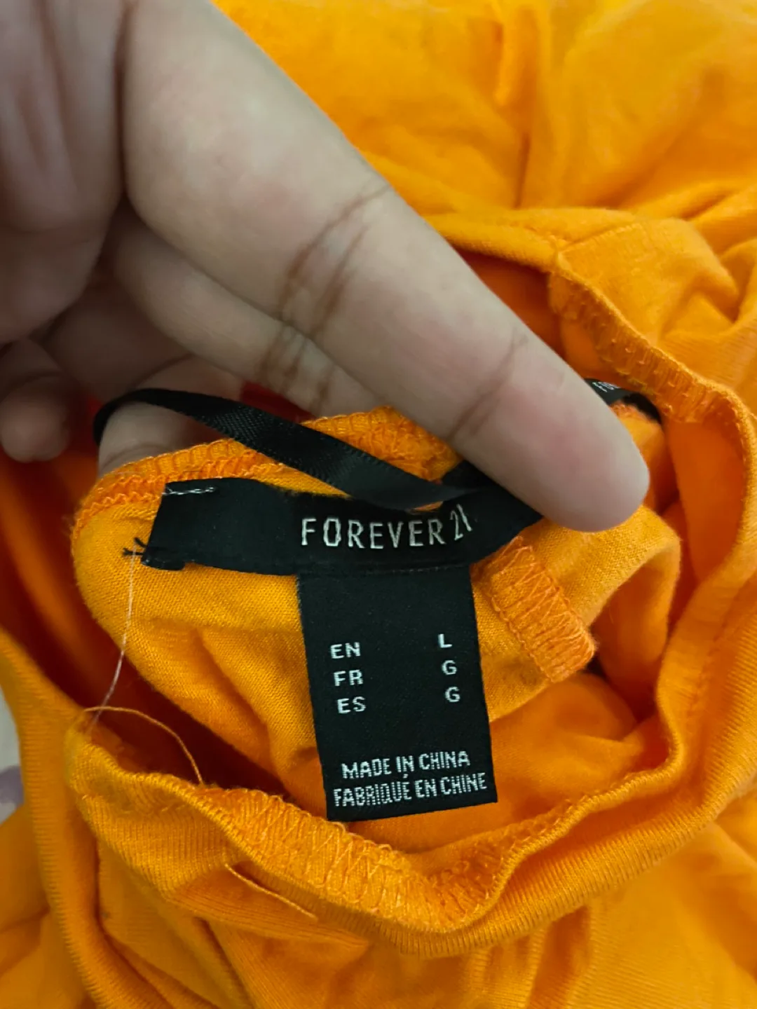 Forever 21 Orange Halter Neck Mini Dress Size Large image indicator(3)