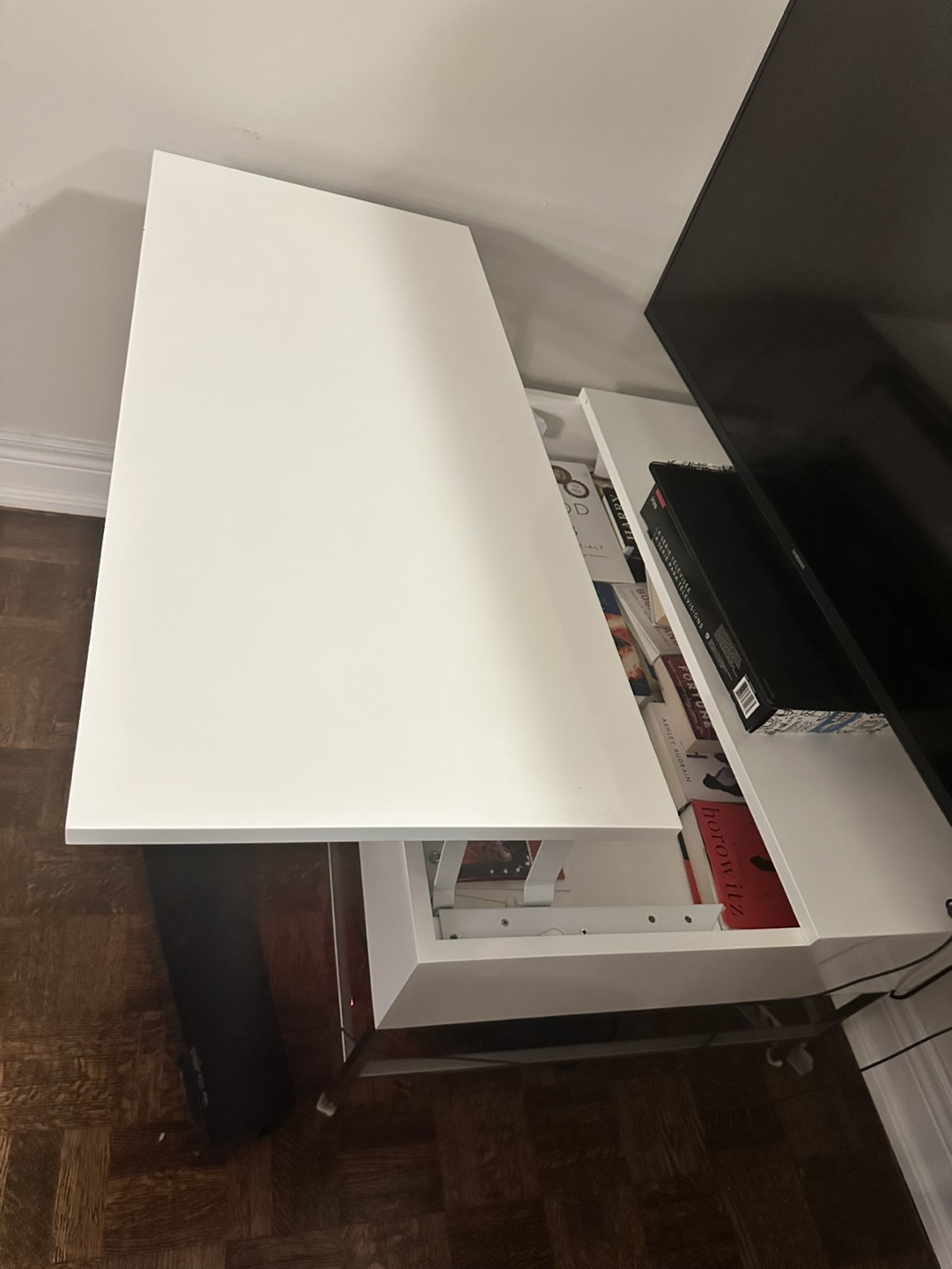 White Lift-Top Coffee Table with Storage - photo 3