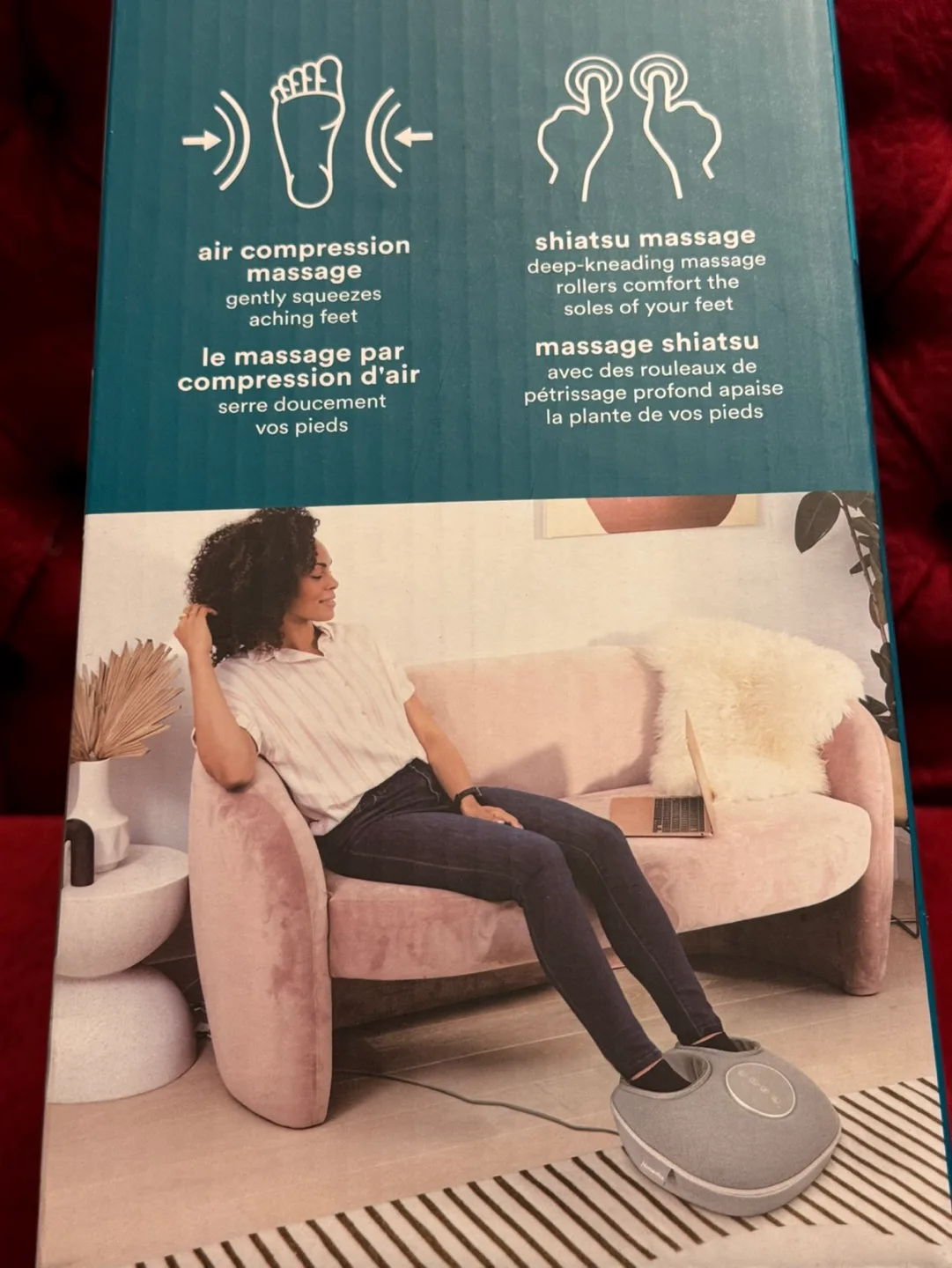 Homedics Dual Action Shiatsu Air Foot Massager with Heat image indicator(4)