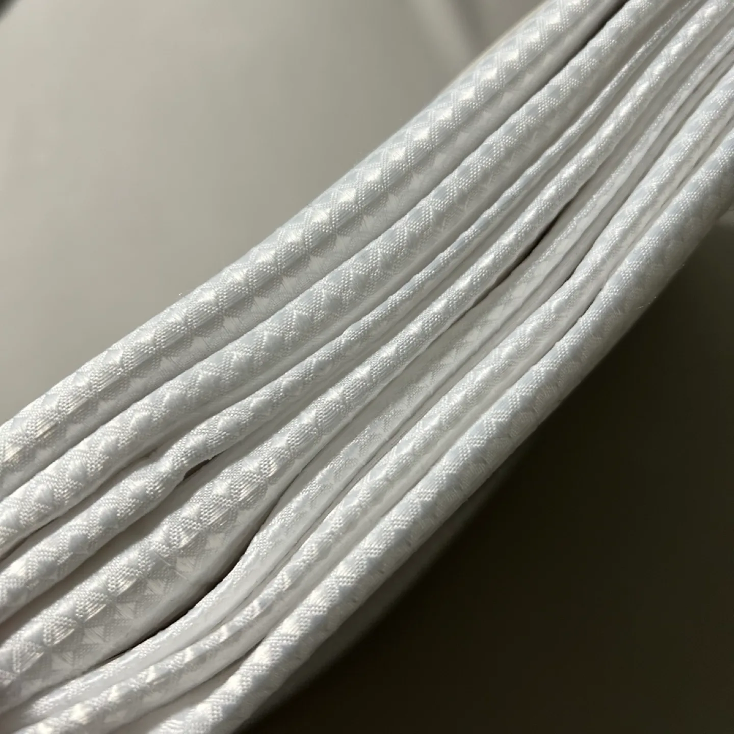 S&Co Home White Fabric Shower Curtain image indicator(4)