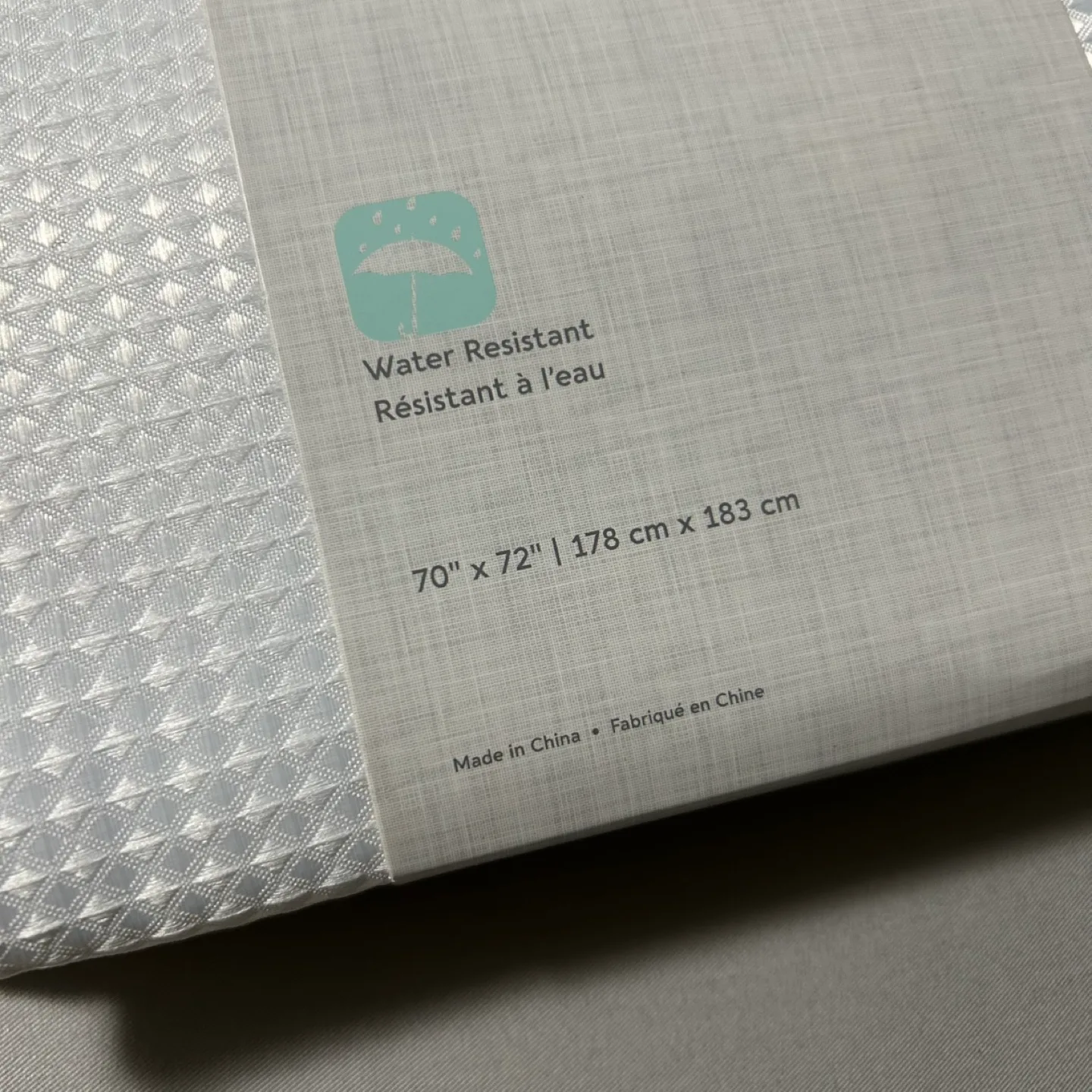 S&Co Home White Fabric Shower Curtain image indicator(5)