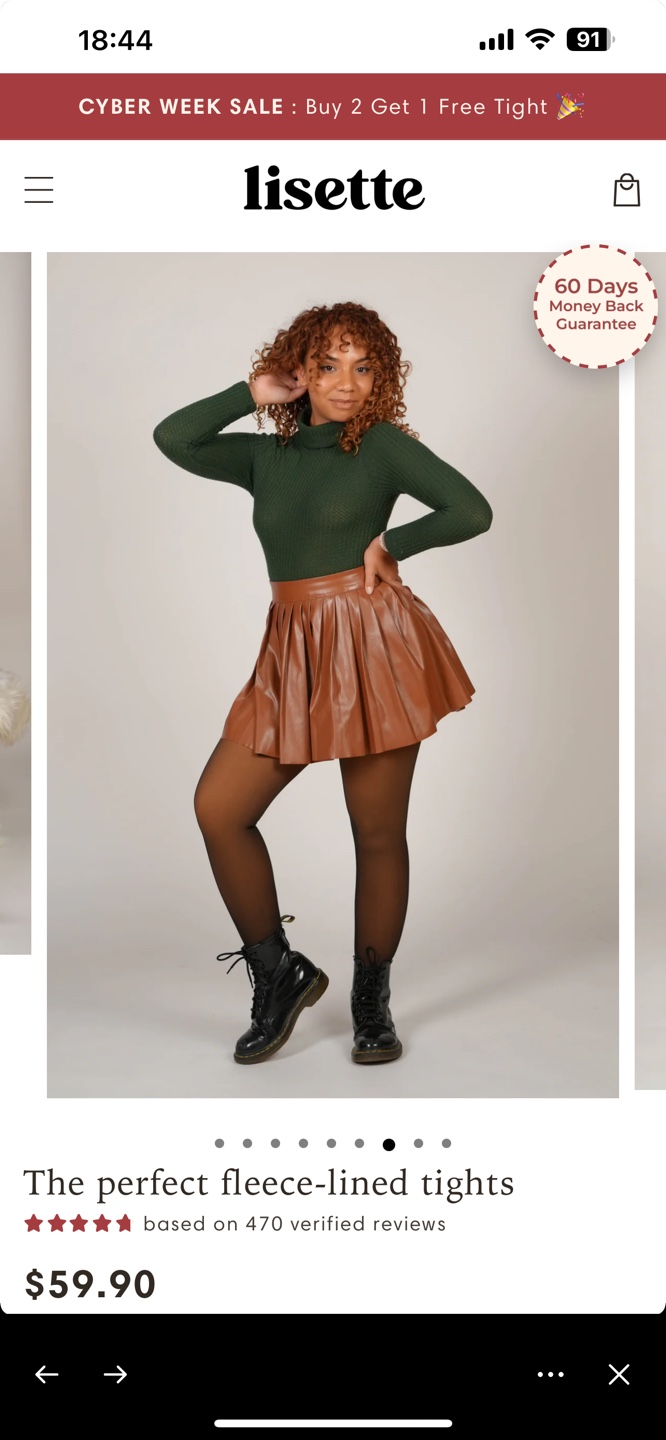Liseette Fleece-Lined Tights - photo 2