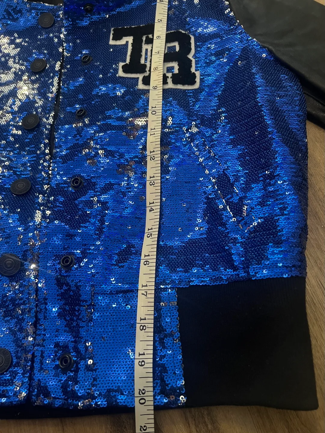 True Religion Leather Sequin Varsity Jacket Small image indicator(2)