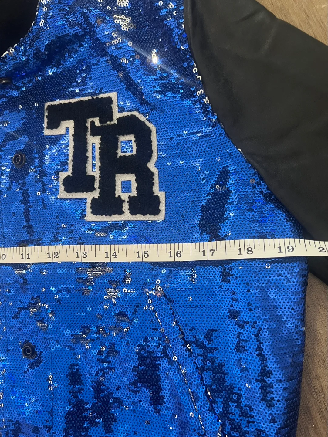 True Religion Leather Sequin Varsity Jacket Small image indicator(3)