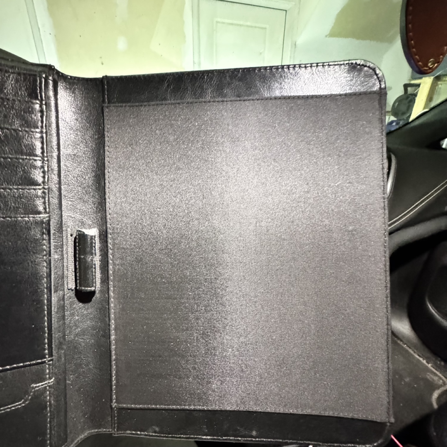 Black Leather Portfolio Case - photo 5