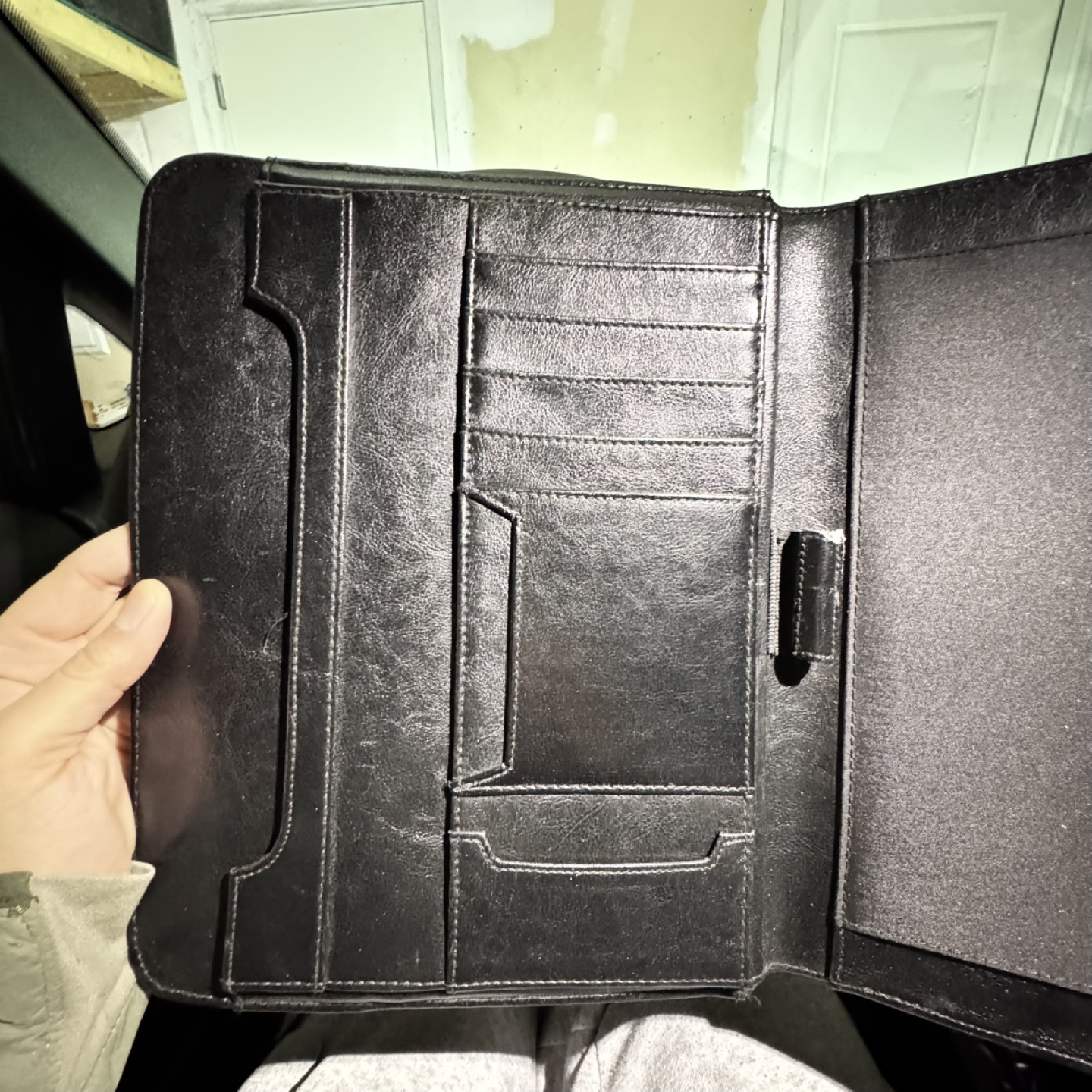 Black Leather Portfolio Case - photo 2