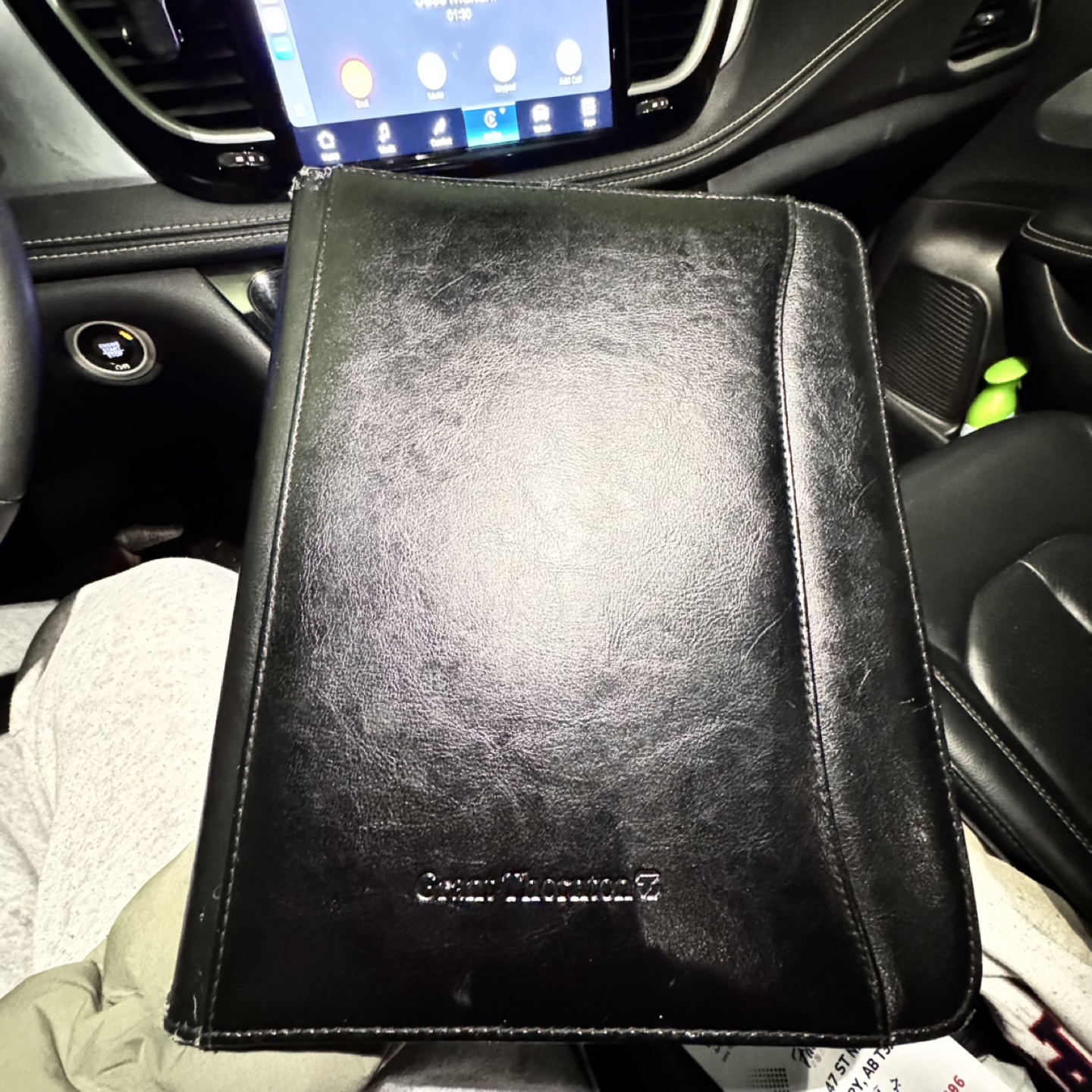 Black Leather Portfolio Case - photo 3