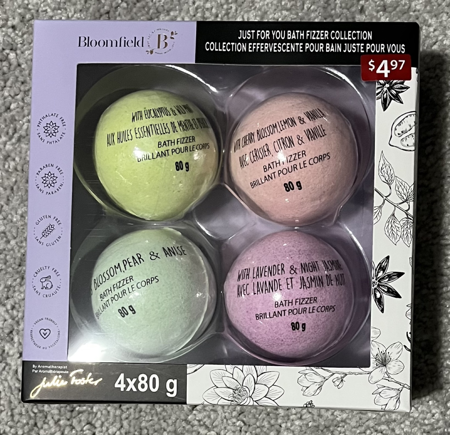 Bloomfield Bath Fizzers Collection - 4 x 80g