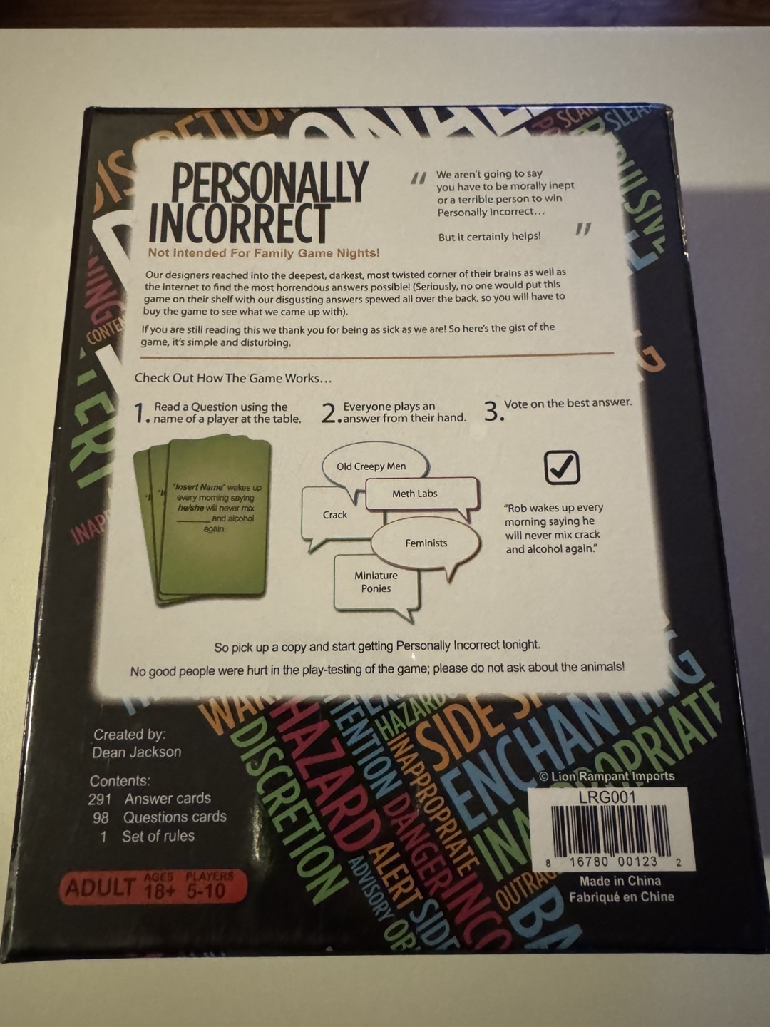 Personally Incorrect Party Game - photo 2