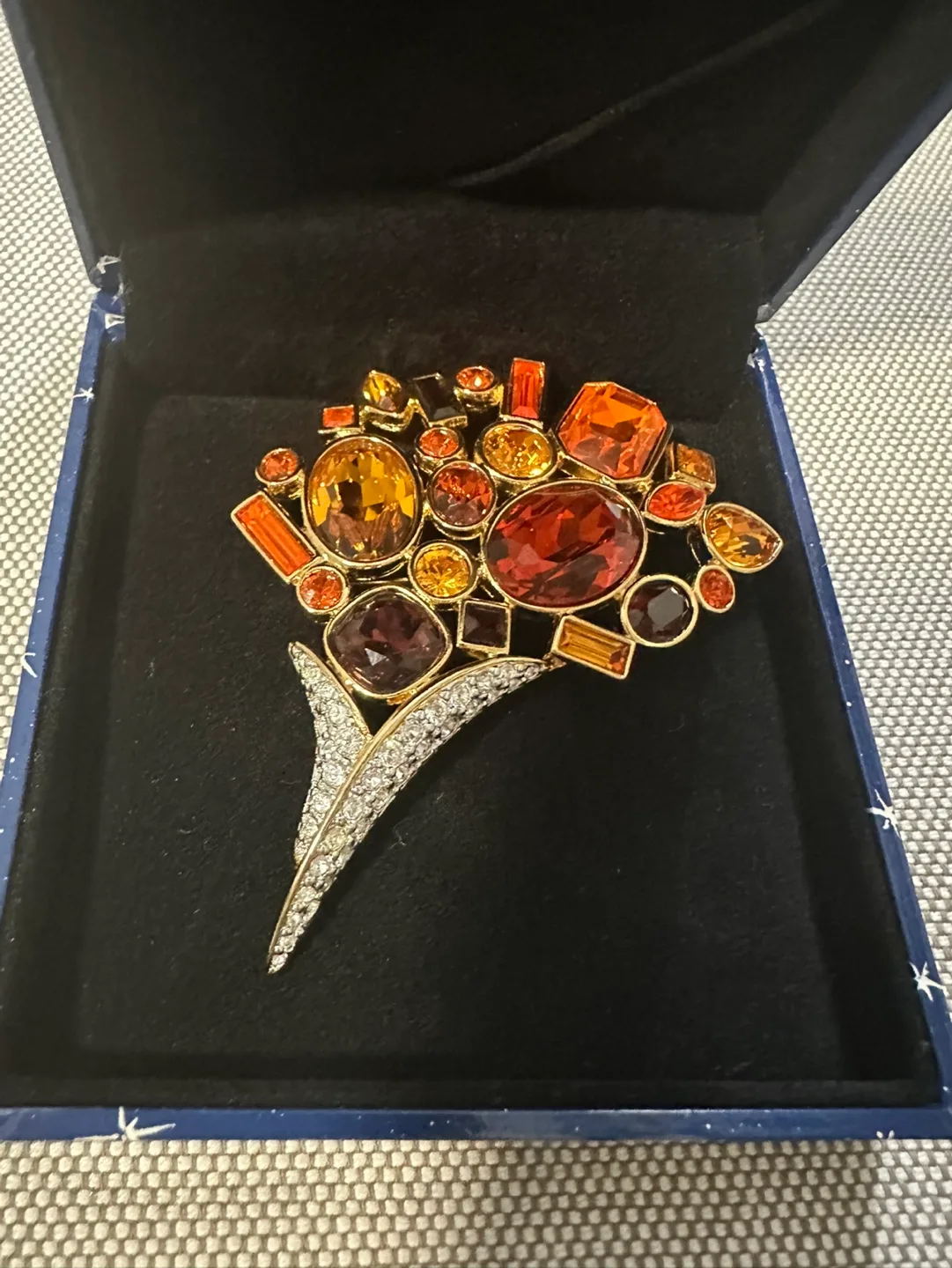 Swarovski Crystal Bouquet Brooch thumbnail
