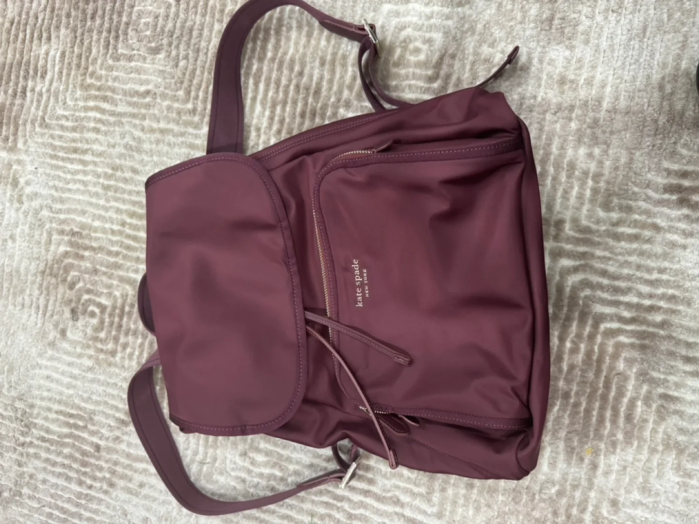 Kate Spade New York Burgundy Backpack thumbnail