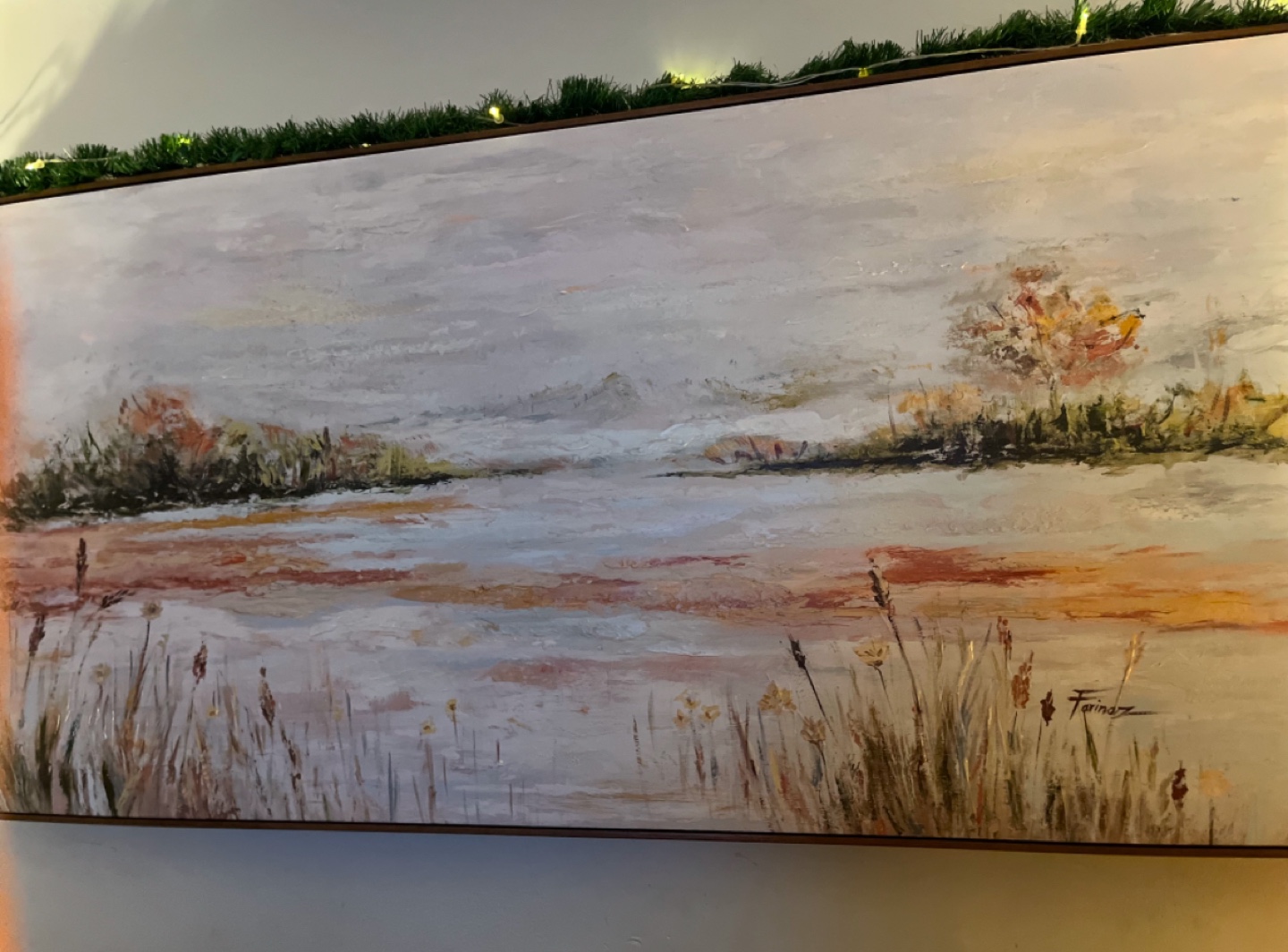 Large Autumnal Landscape artwork on canvas
