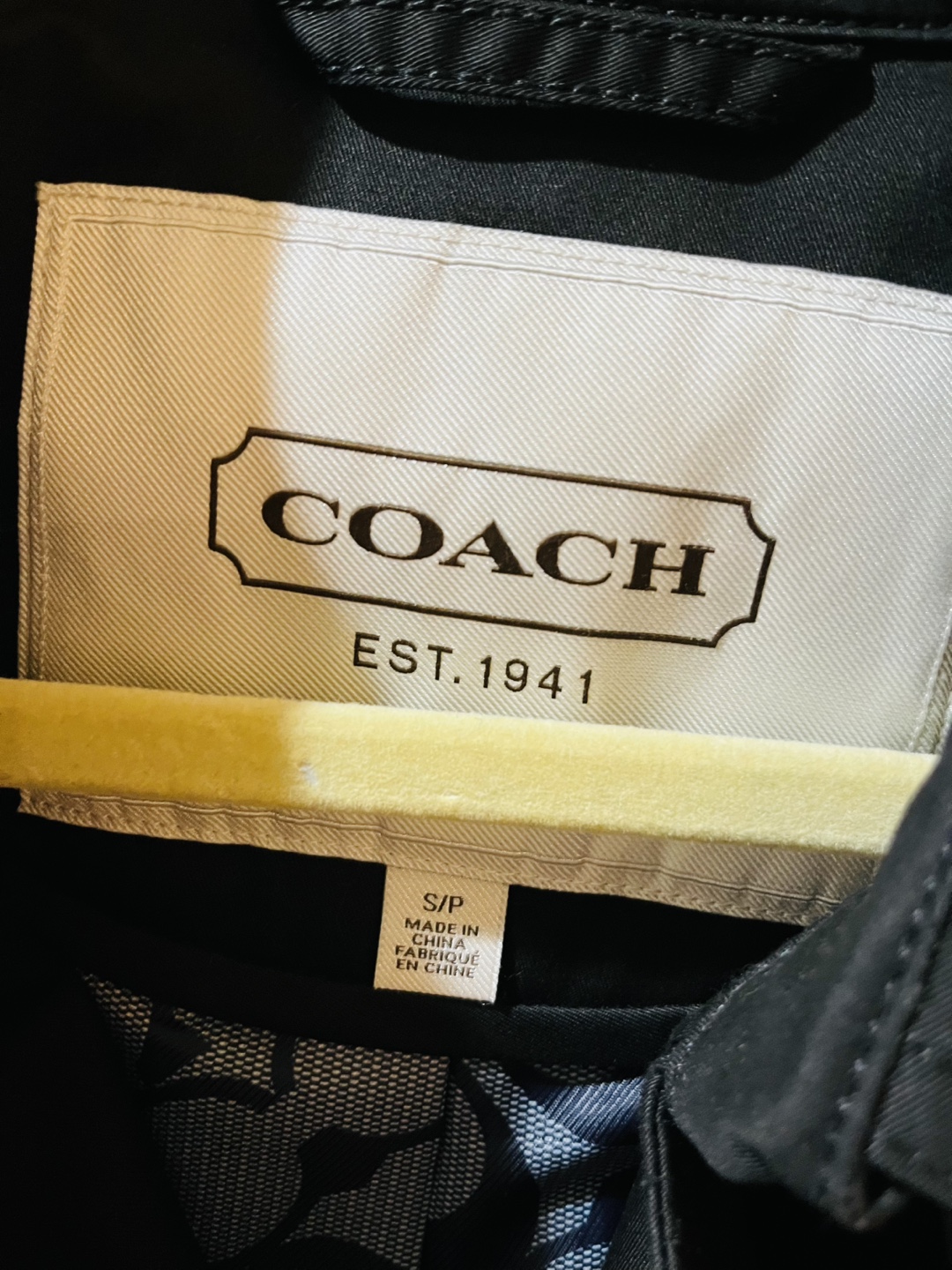 Coach Black Trench Coat Size Small - photo 2