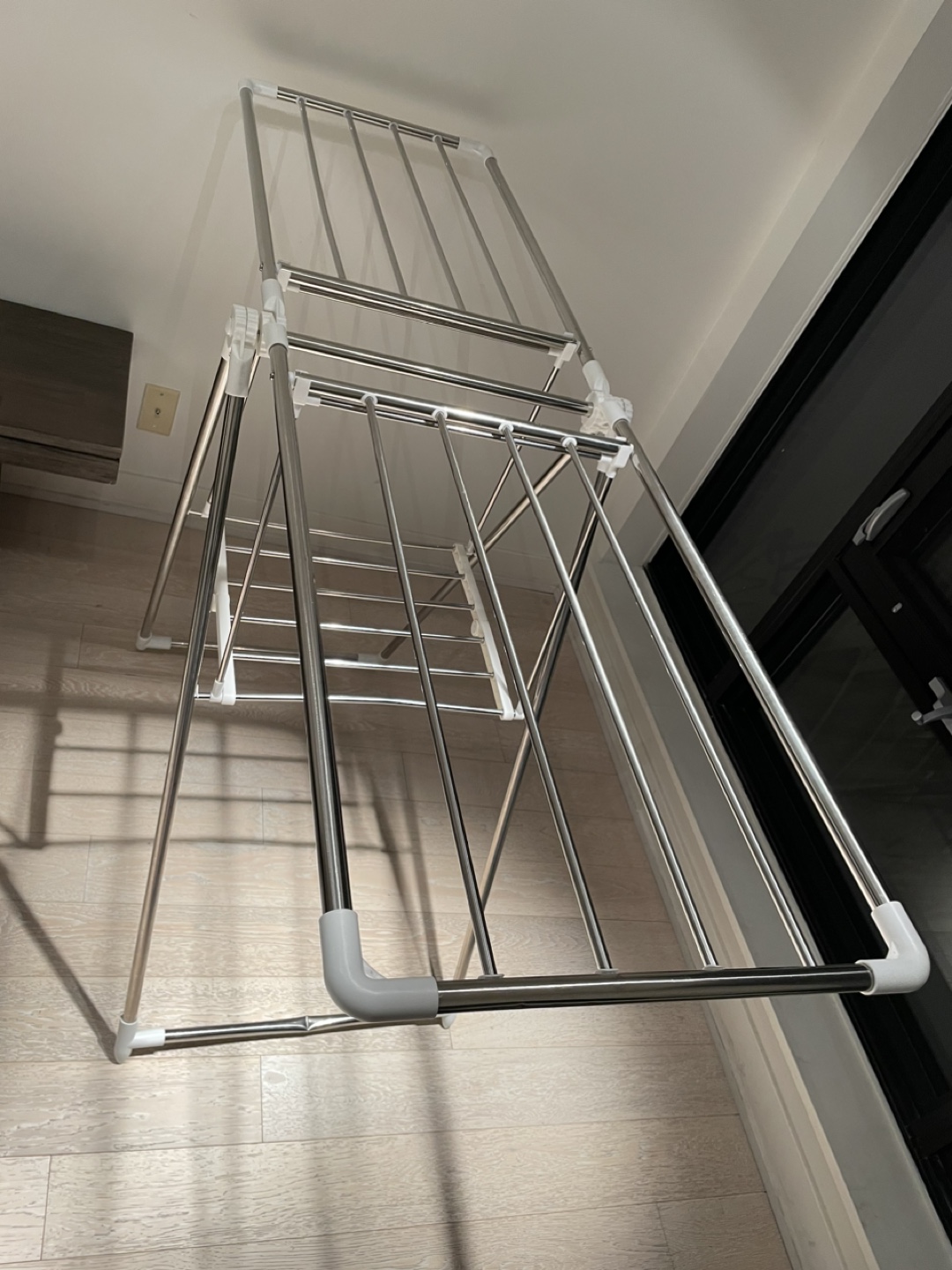 Stainless Steel Double-Layer Foldable Clothes Drying Rack - photo 2