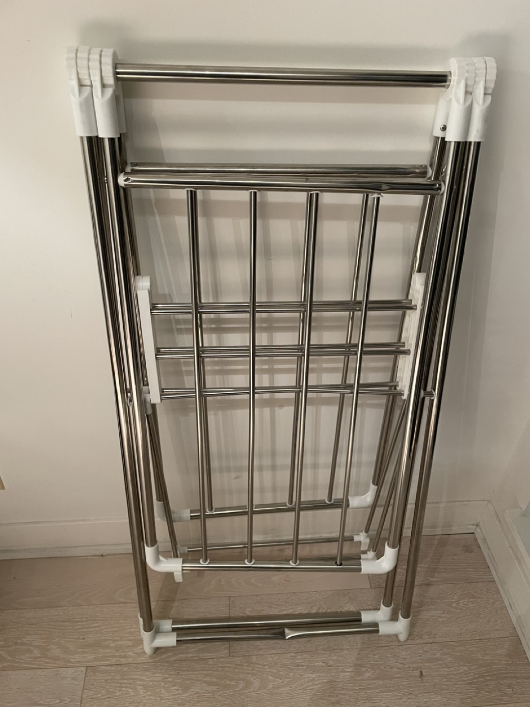 Stainless Steel Double-Layer Foldable Clothes Drying Rack - photo 3