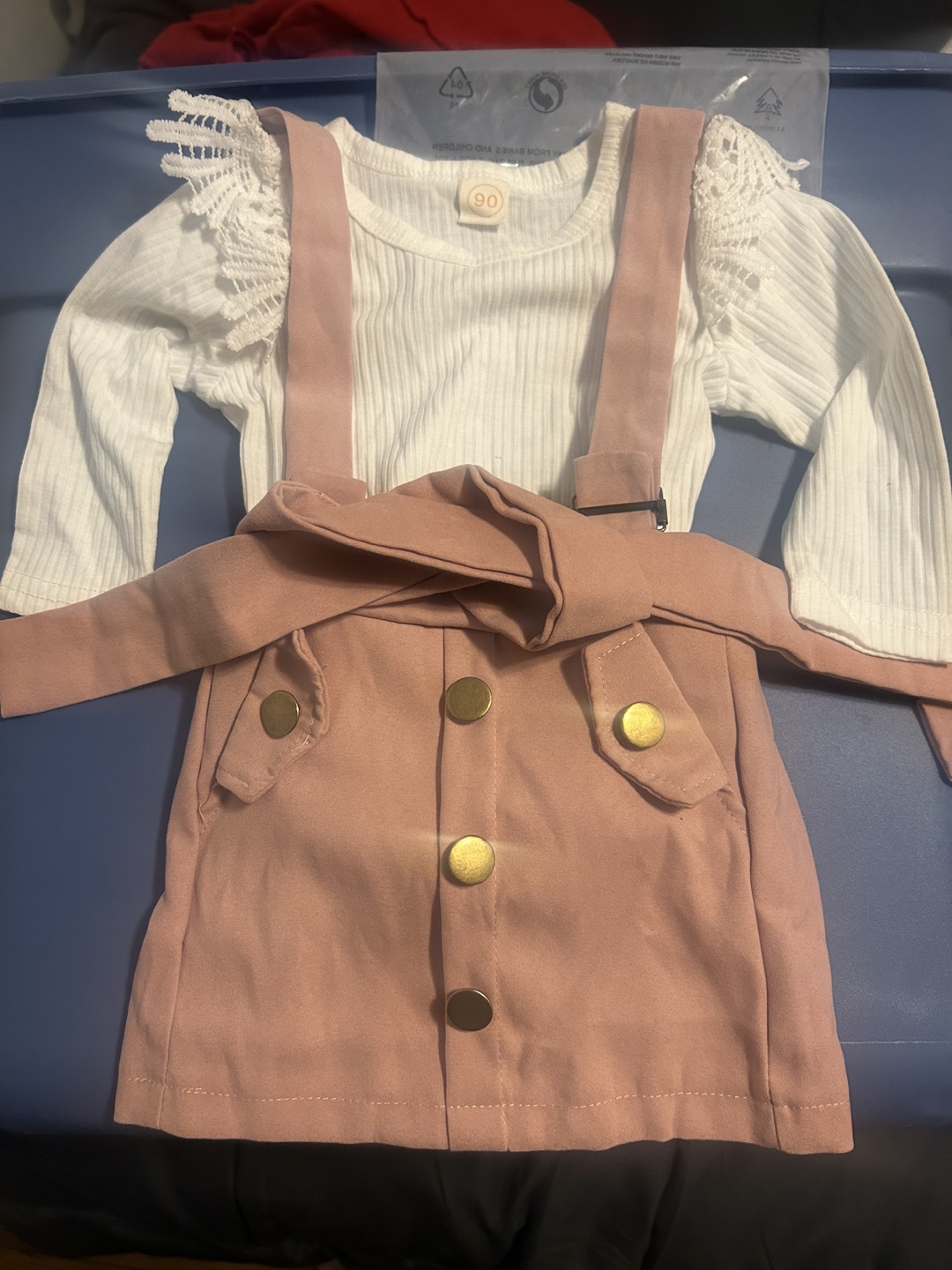 Baby Girl Overall Skirt - 3-Piece Set - photo 2
