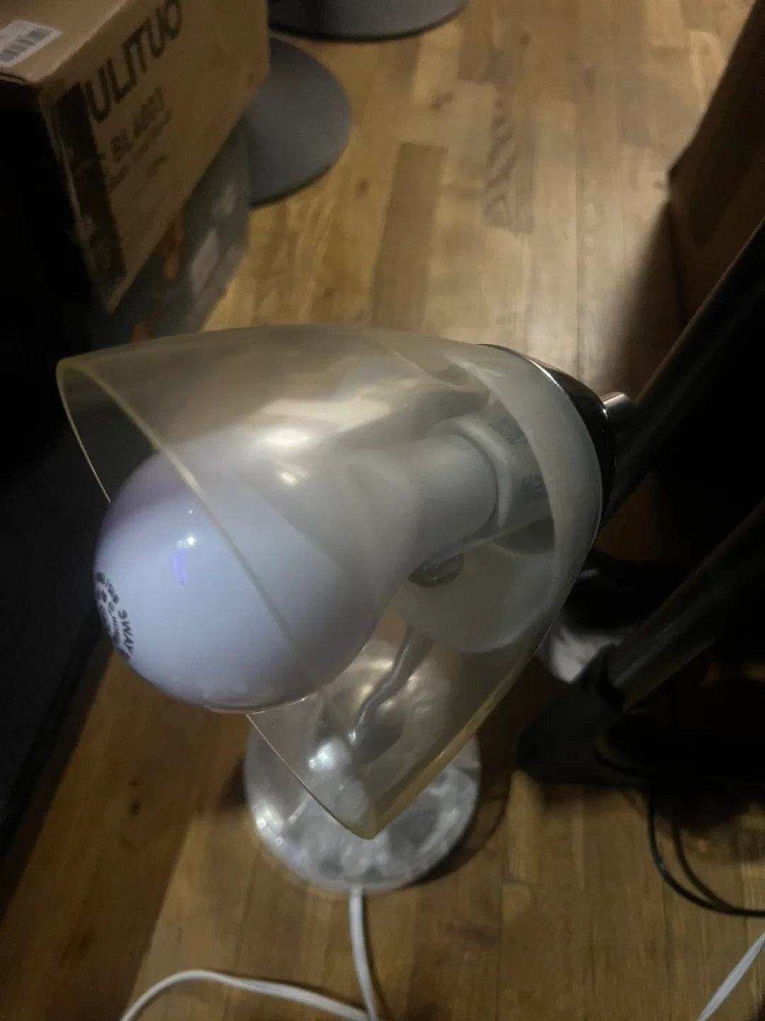 🧡Vintage Desk Lamp with Flexible Gooseneck and Clear Base image indicator(4)