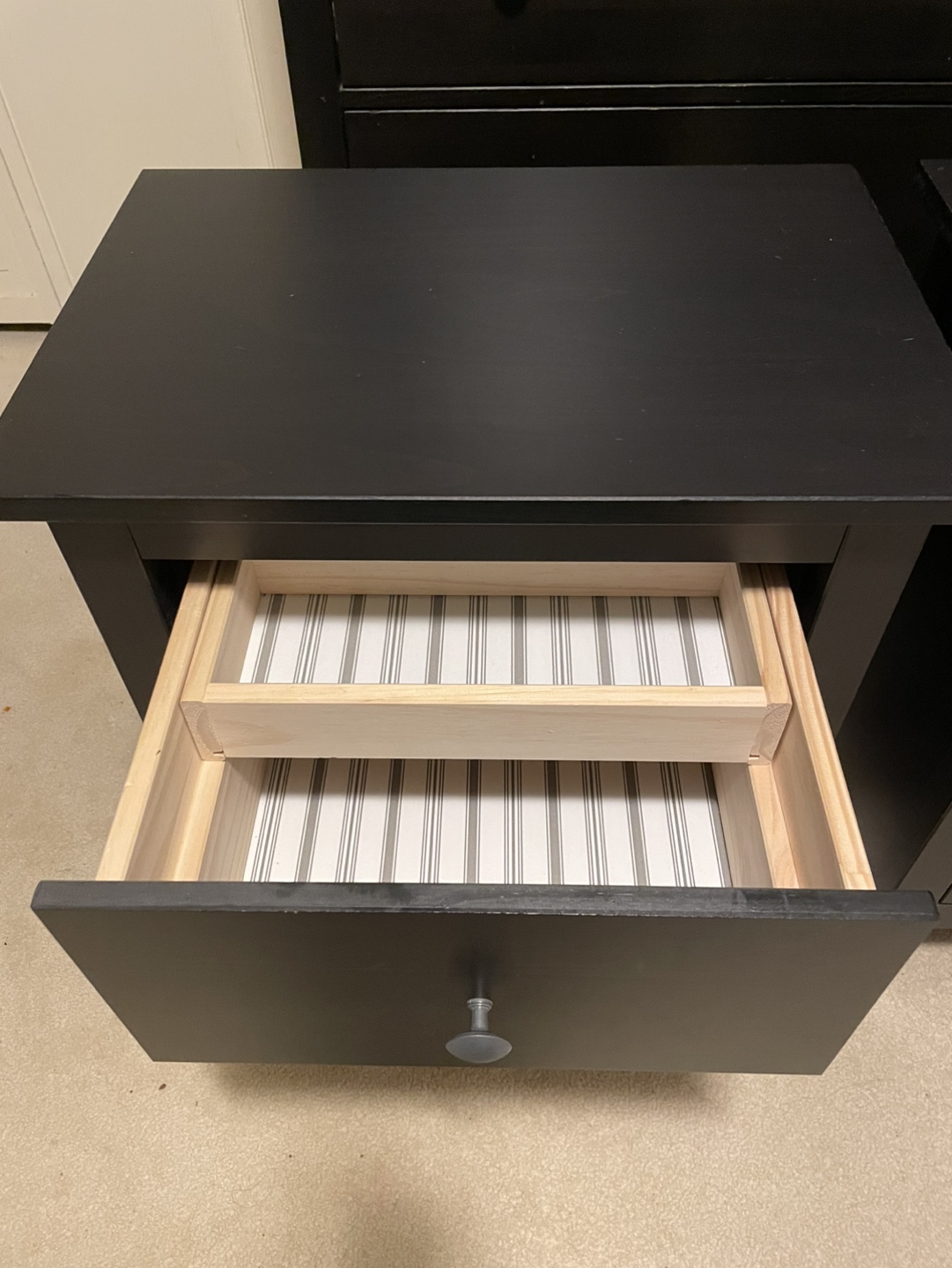 IKEA MALM Black-Brown Nightstands- $80 each - photo 3
