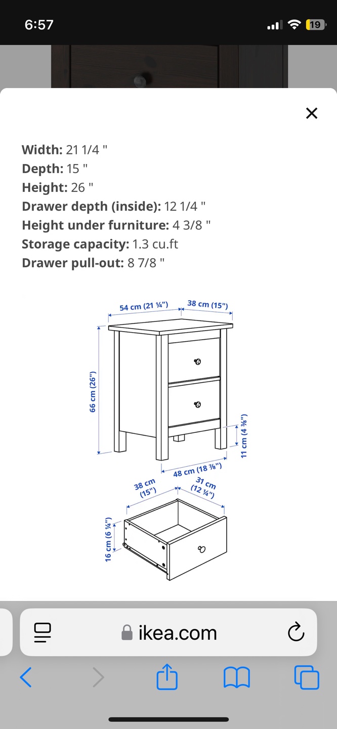 IKEA MALM Black-Brown Nightstands- $80 each - photo 4