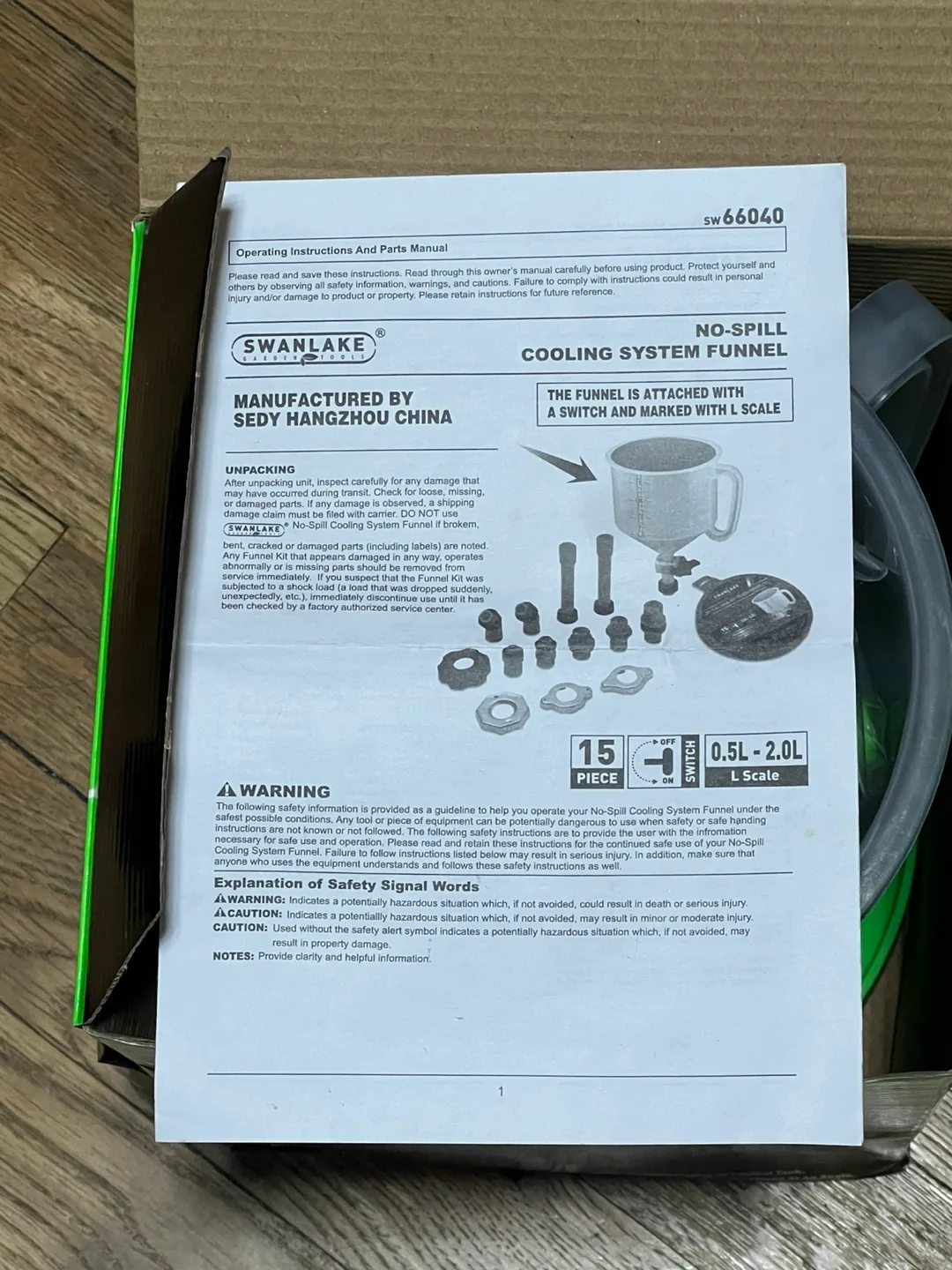 🧡Swanlake No-Spill Coolant Filling Funnel Kit, 15 Pieces image indicator(4)