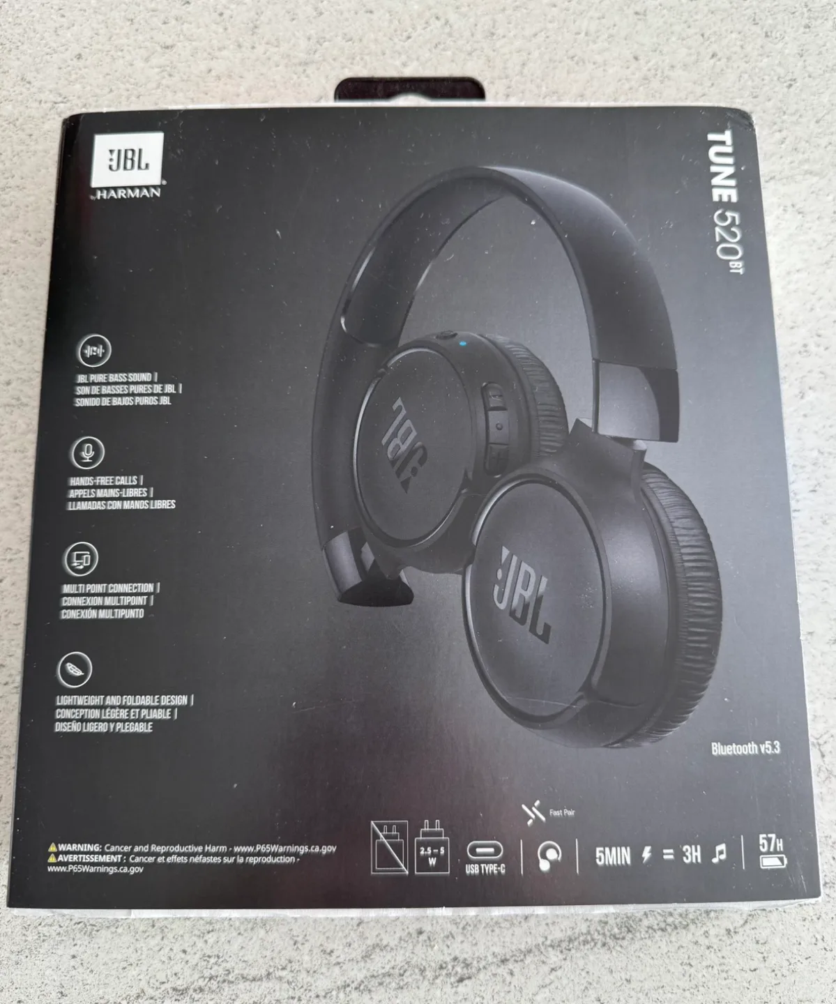JBL Tune 520BT Wireless On-Ear Headphones - Black image indicator(2)