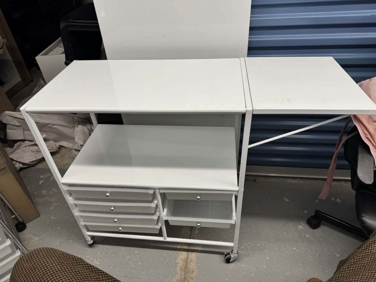 Essex Rolling Cart - White & Black - photo 4