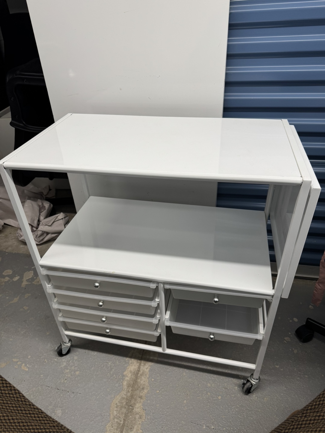 Essex Rolling Cart - White & Black - photo 5
